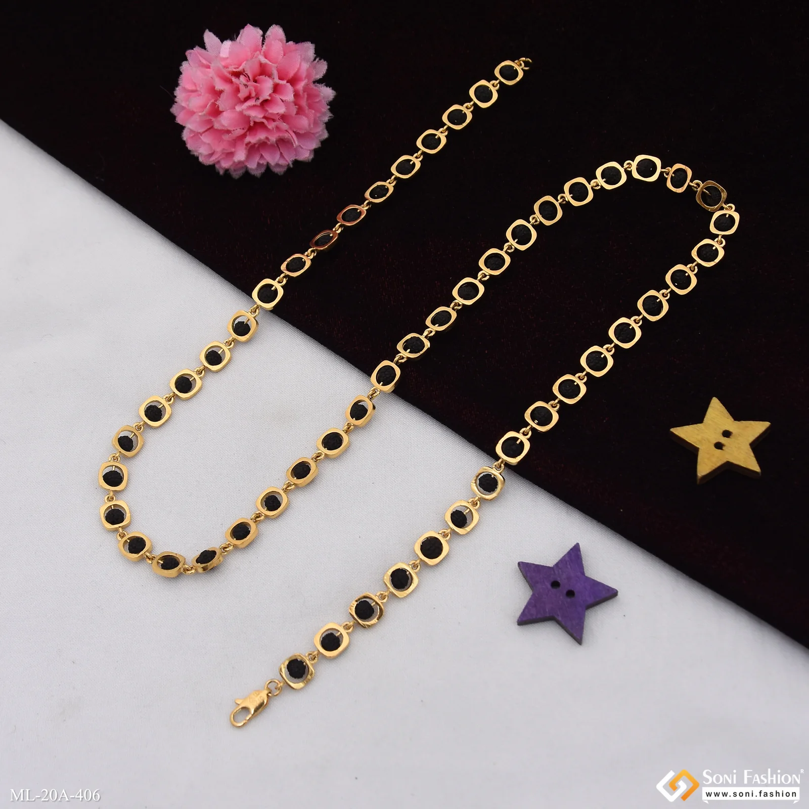 Latest Design 18k Gold Plated Rudraksha Mala for Men - Style A406 - Image 5