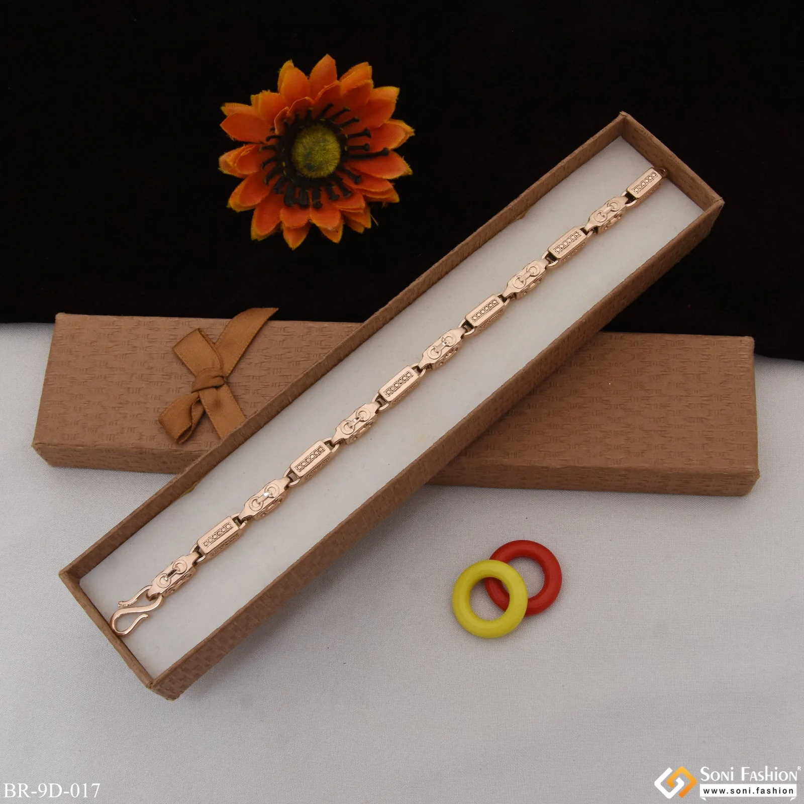 Latest Design Amazing Design Rose Gold Color Bracelet for Men - Style D017 - Image 2