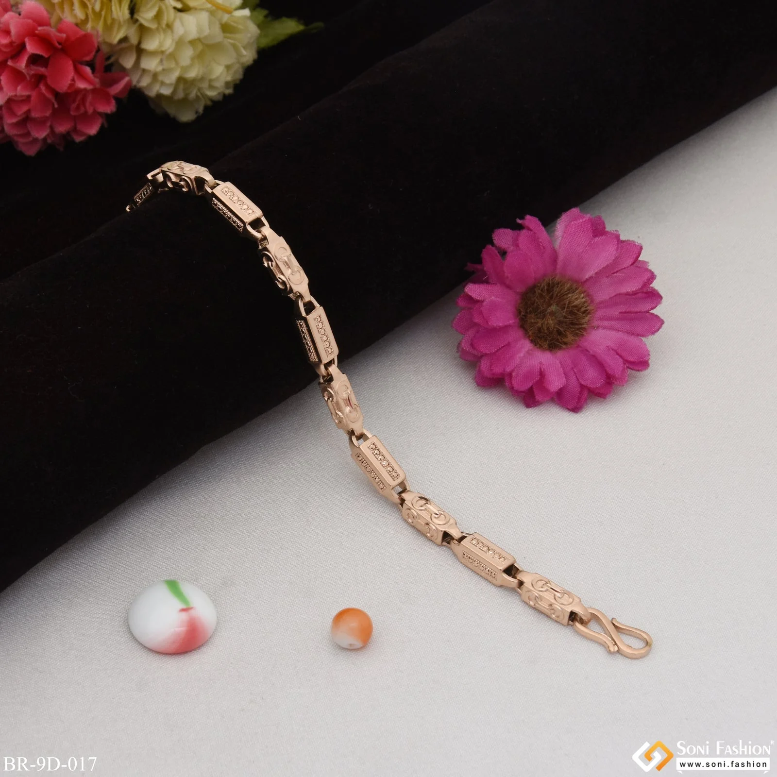 Latest Design Amazing Design Rose Gold Color Bracelet for Men - Style D017 - Image 3