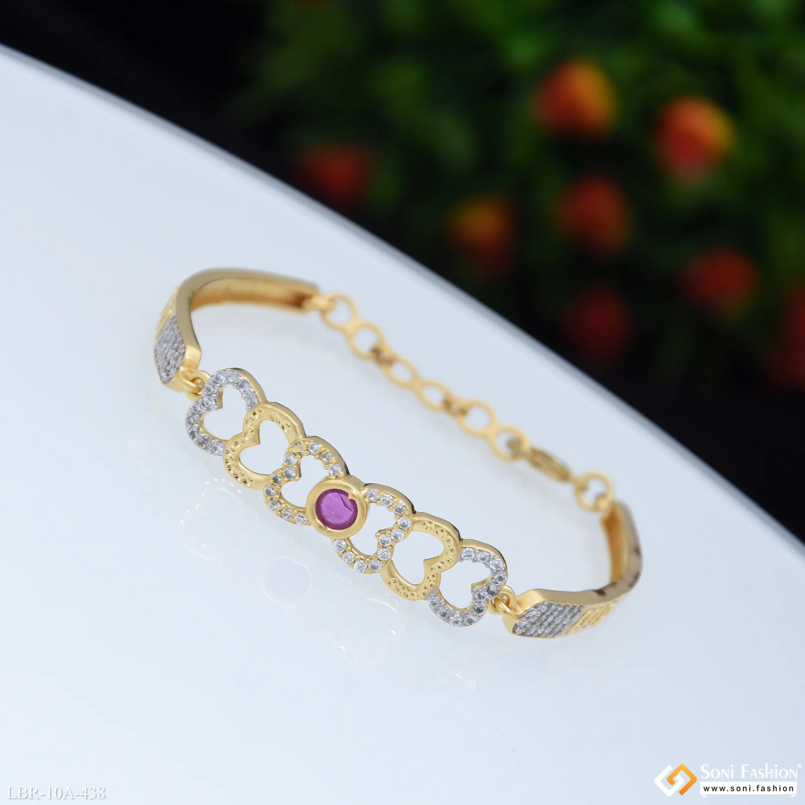Latest Design Gold Plated Bracelet for Ladies - Style A438 - Image 3