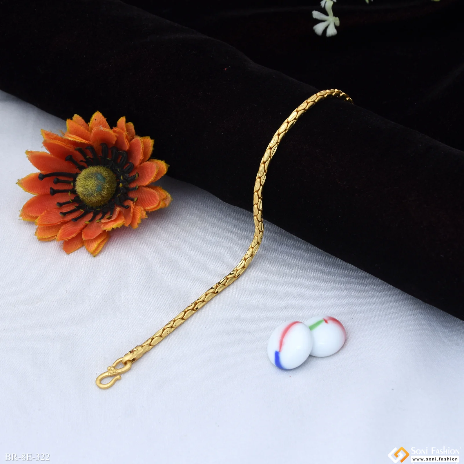 Latest Design Gold Plated Bracelet for Men - Style E322 - Image 2