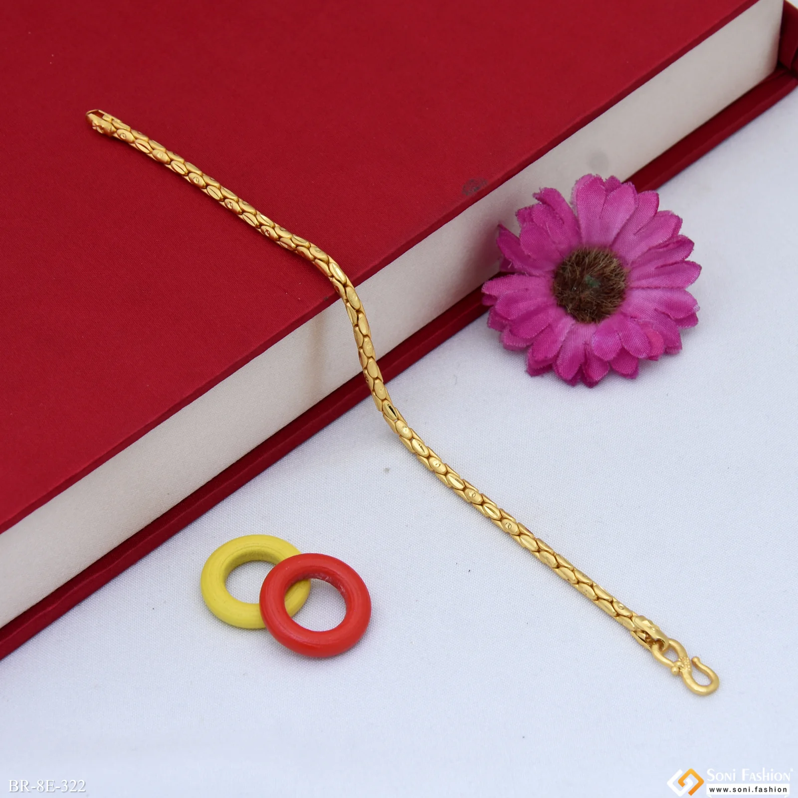 Latest Design Gold Plated Bracelet for Men - Style E322 - Image 3