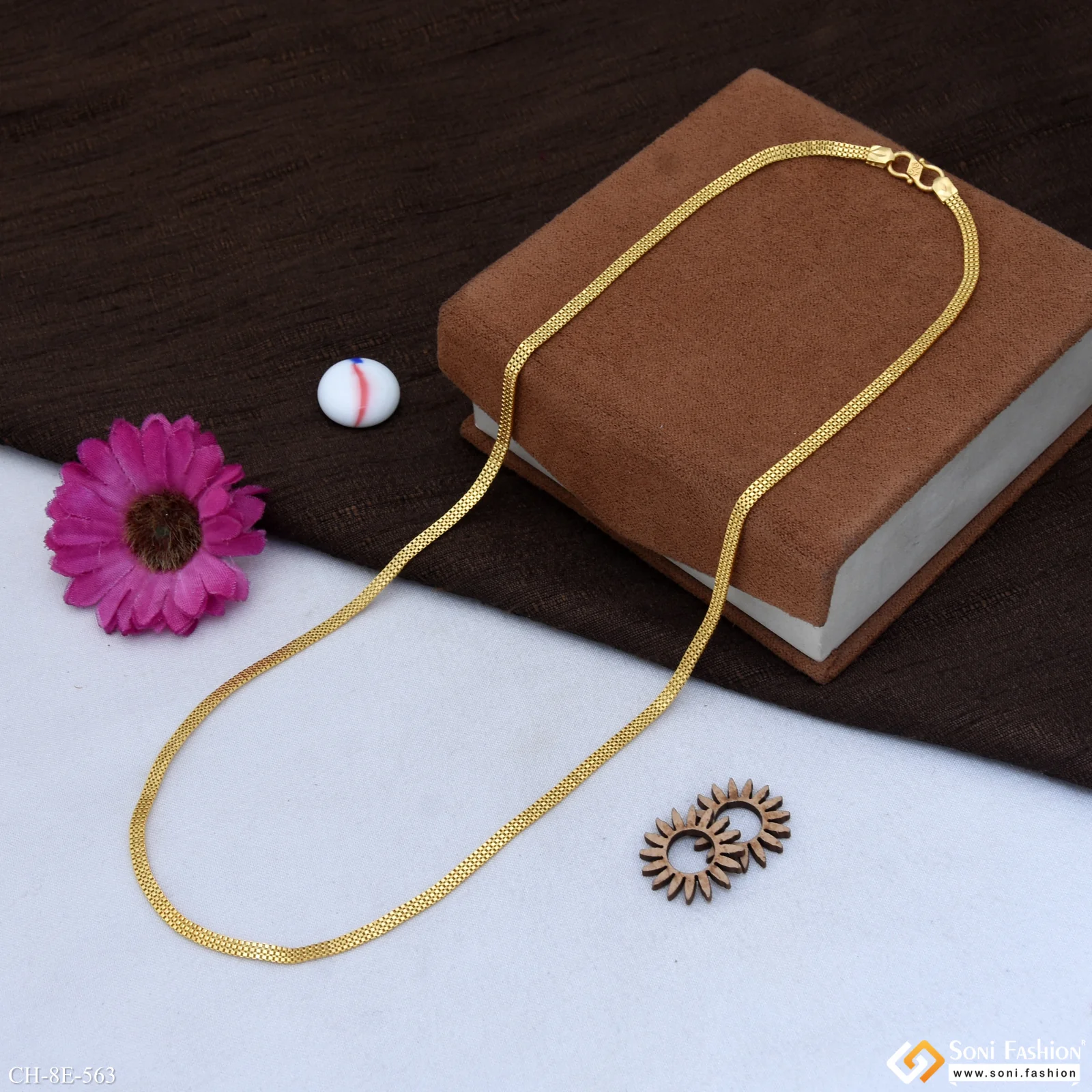 Latest Design Gold Plated Highway Chain for Men - Style E563 - Image 6