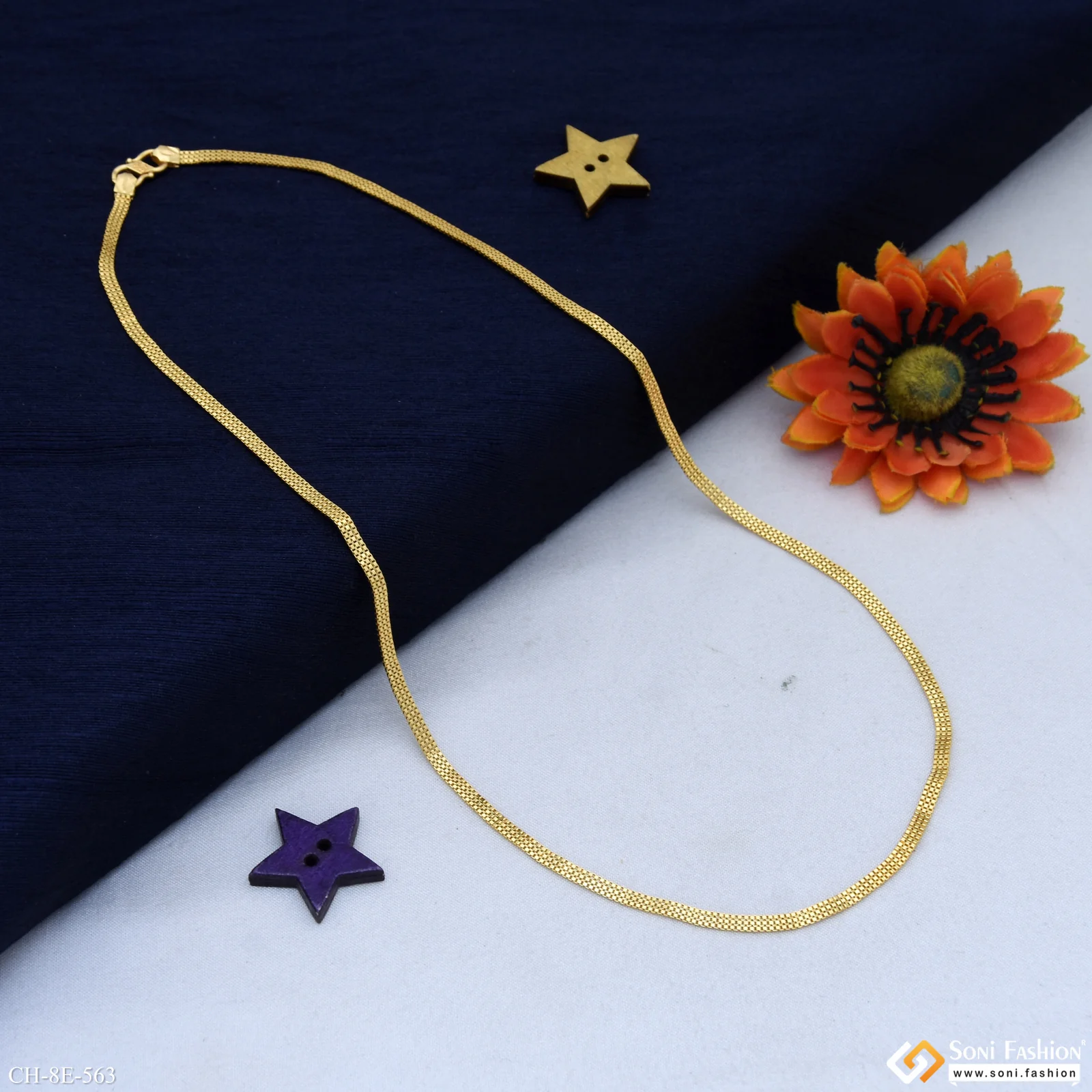 Latest Design Gold Plated Highway Chain for Men - Style E563 - Image 7