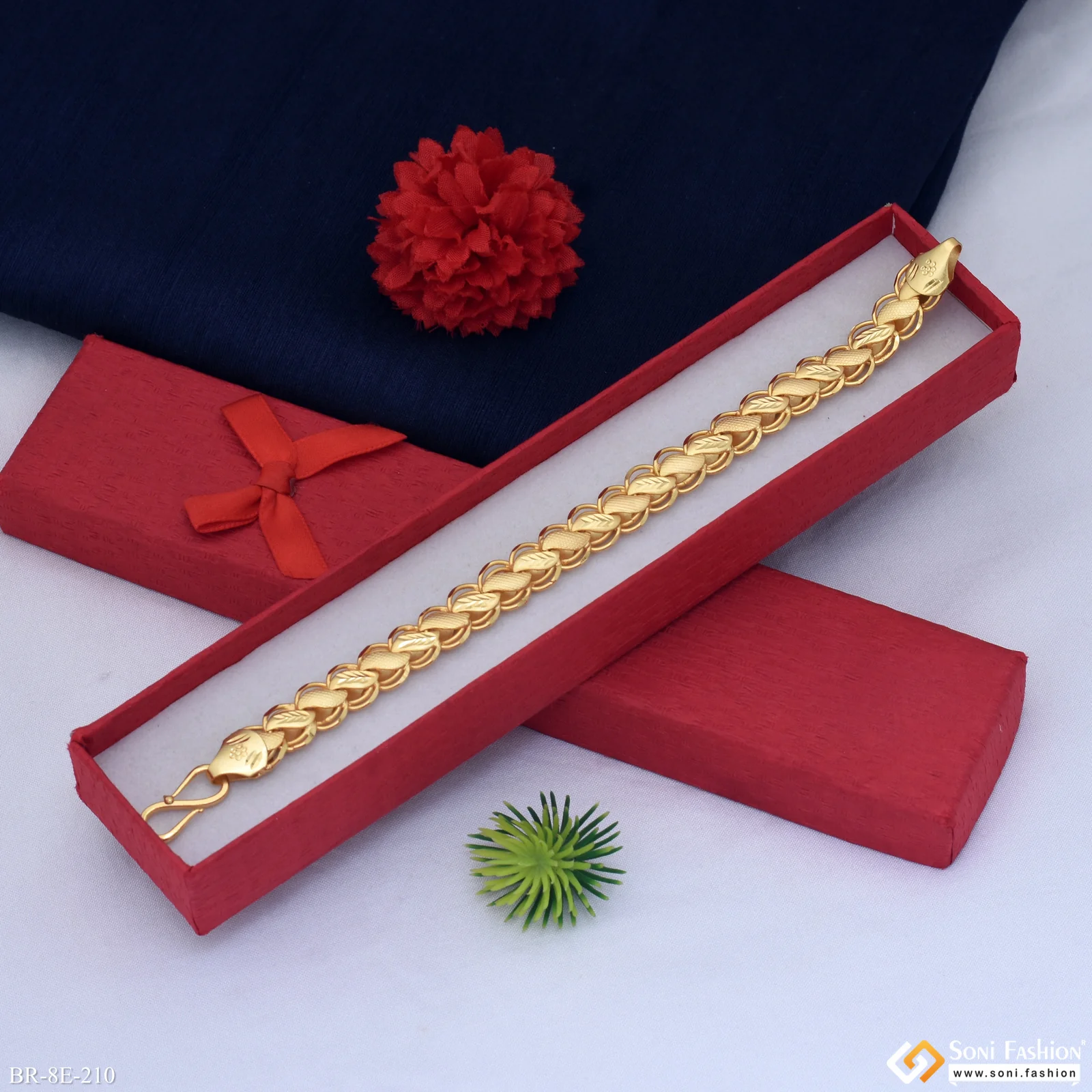 Latest Design Gold Plated Kohli Bracelet for Men - Style E210 - Image 3