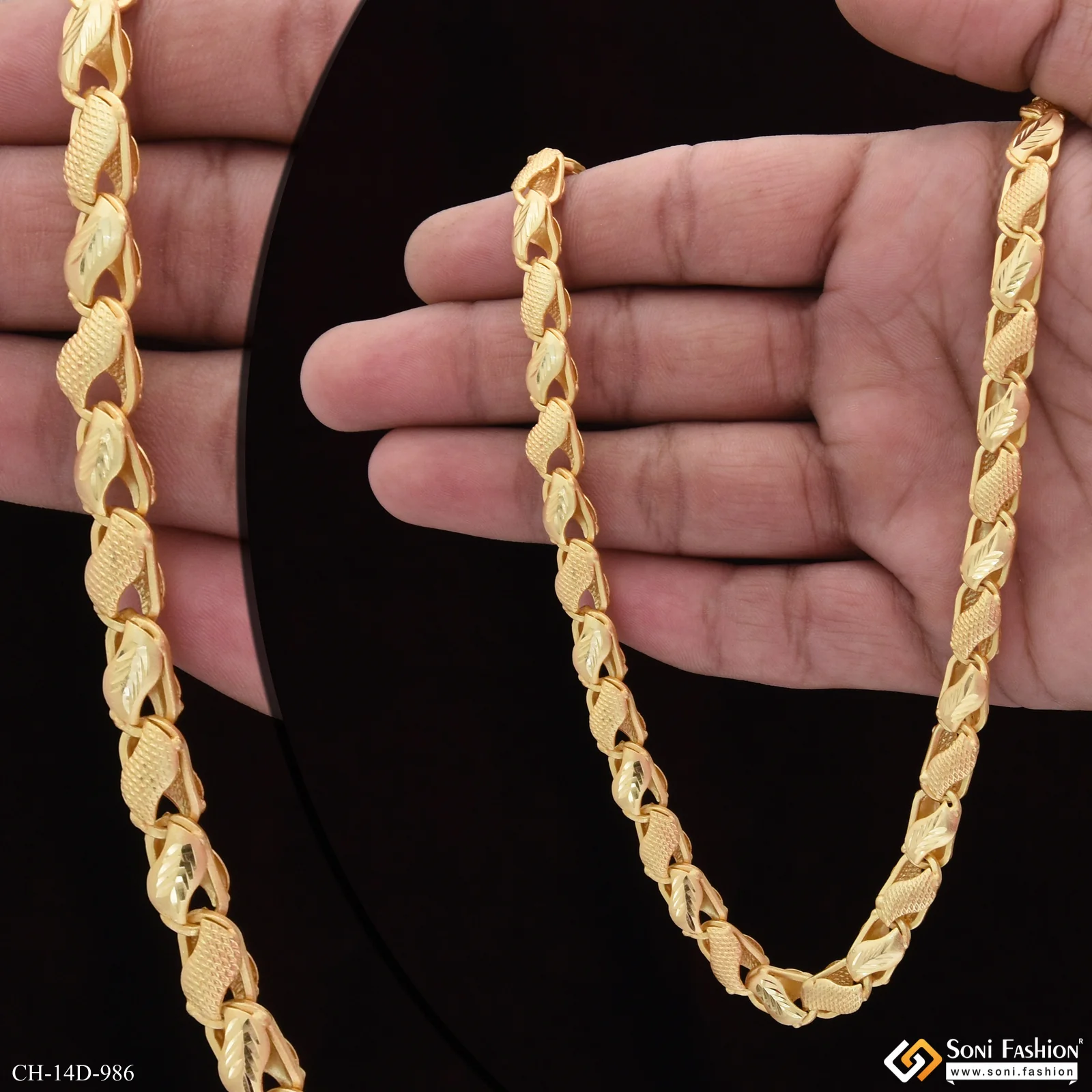 Latest Design Gold Plated Kohli Chain for Men - Style D986 - Image 2