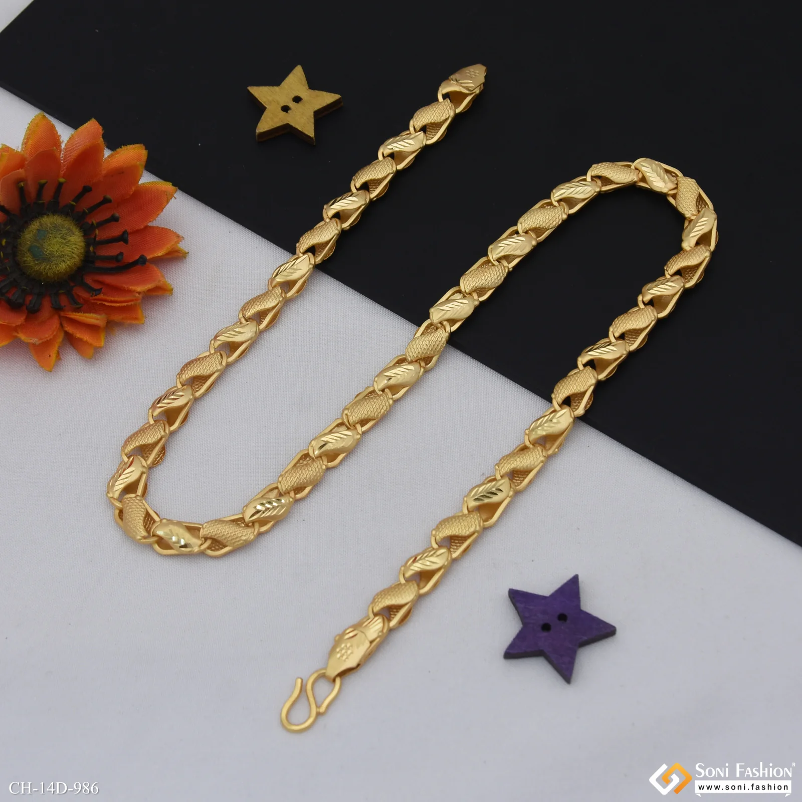 Latest Design Gold Plated Kohli Chain for Men - Style D986 - Image 5