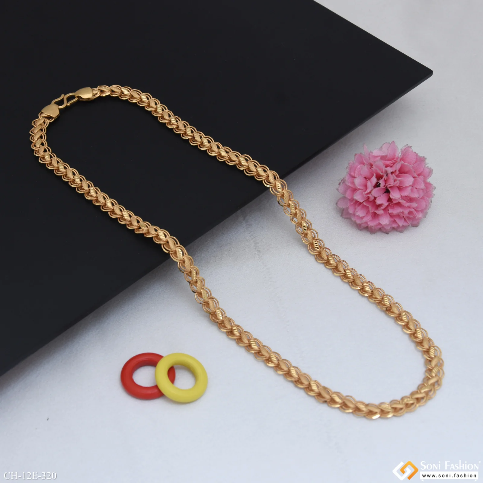 Latest Design Gold Plated Kohli Chain for Men - Style E320 - Image 4