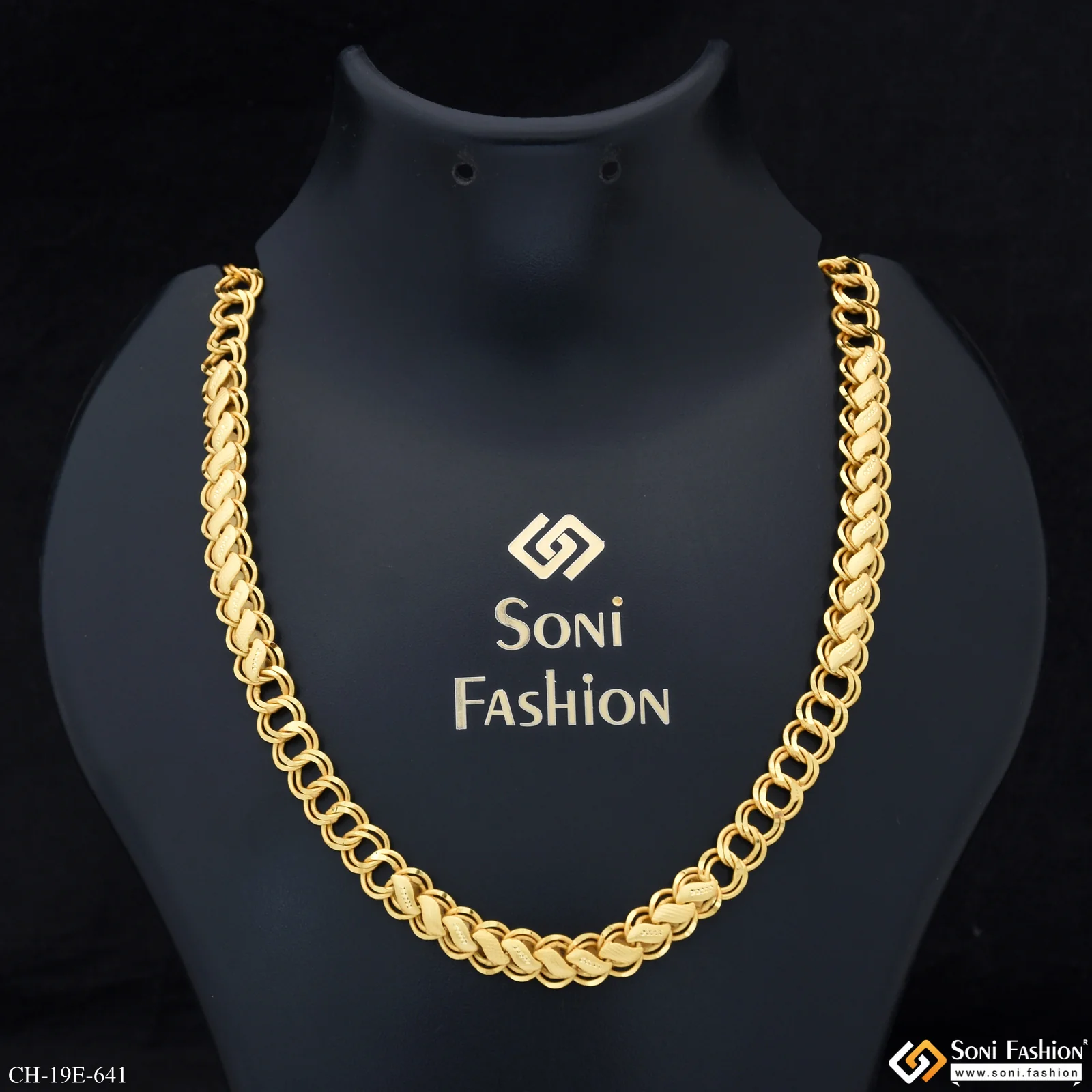 Latest Design Gold Plated Kohli Link Chain for Men - Style E641