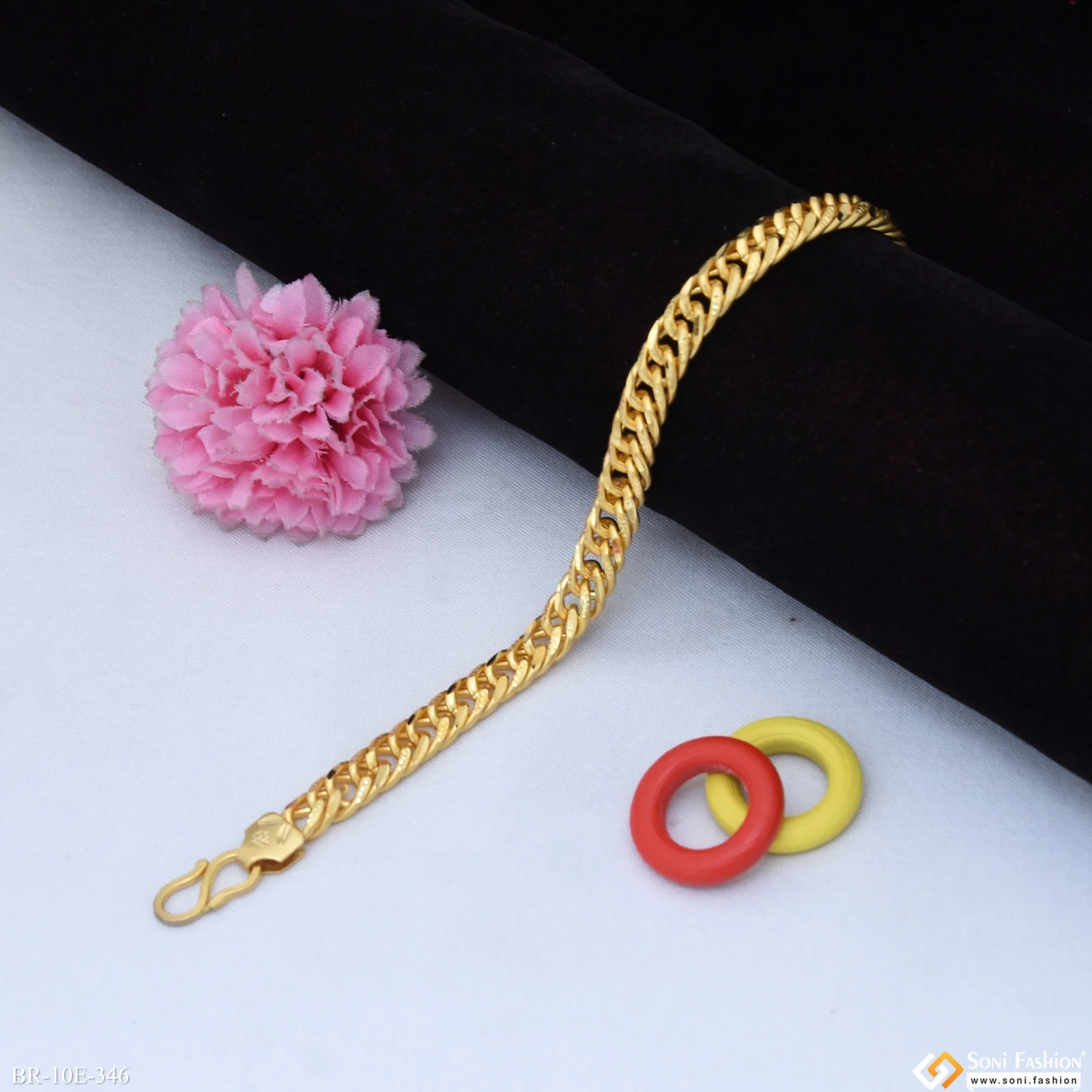 Latest Design Gold Plated Link Bracelet for Men - Style E346 - Image 2