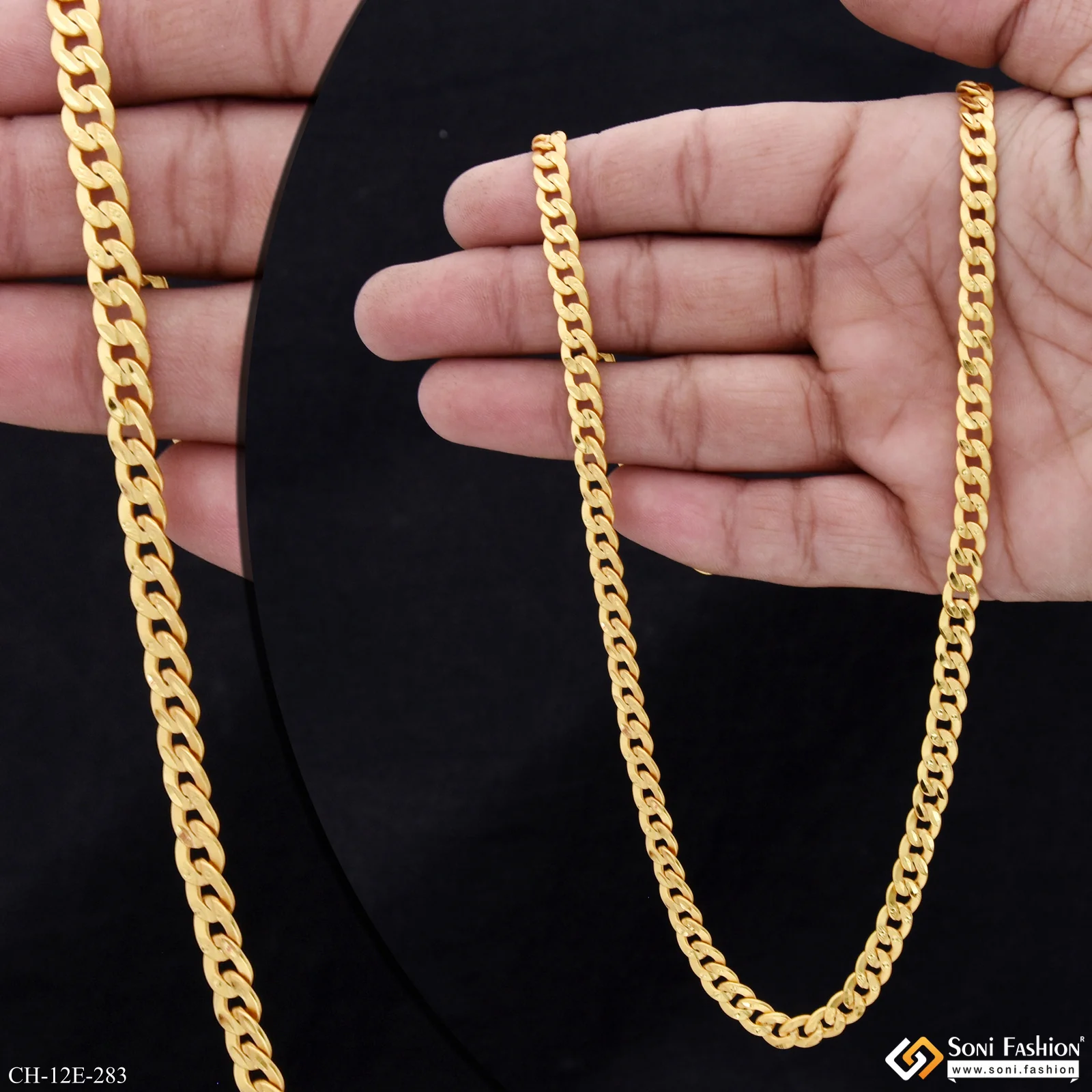 Latest Design Gold Plated Link Chain for Men - Style E283 - Image 2