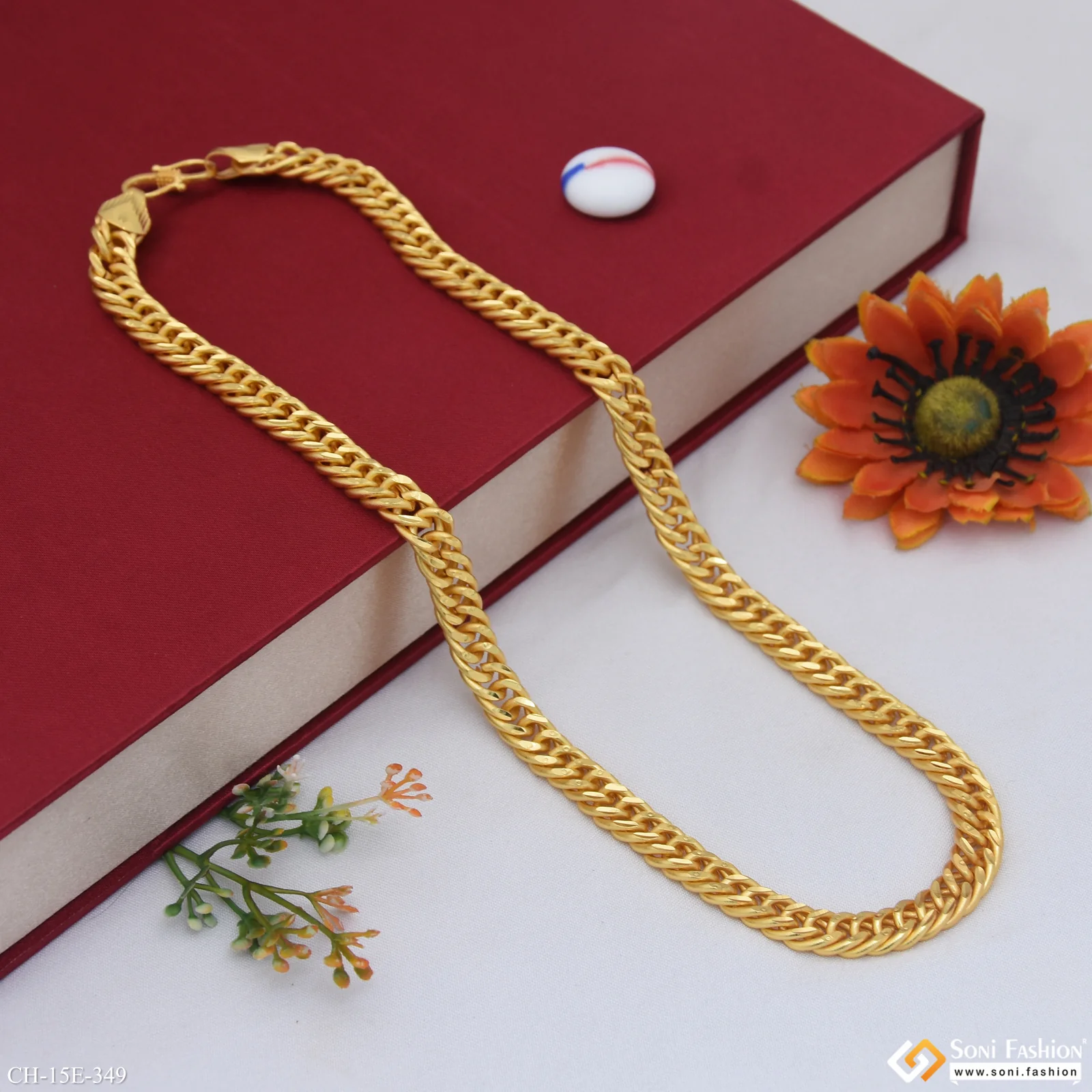 Latest Design Gold Plated Link Chain for Men - Style E349 - Image 5