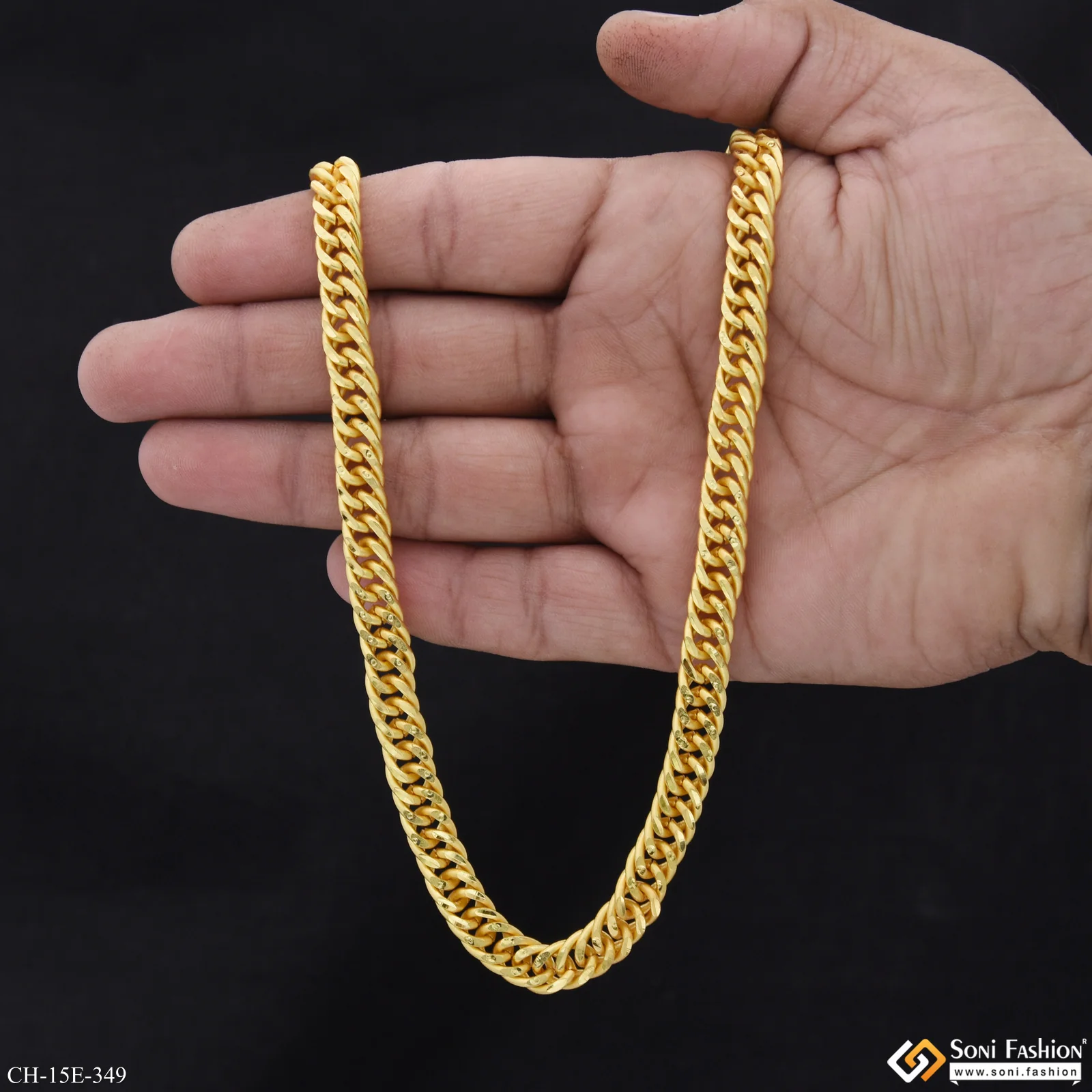 Latest Design Gold Plated Link Chain for Men - Style E349 - Image 6