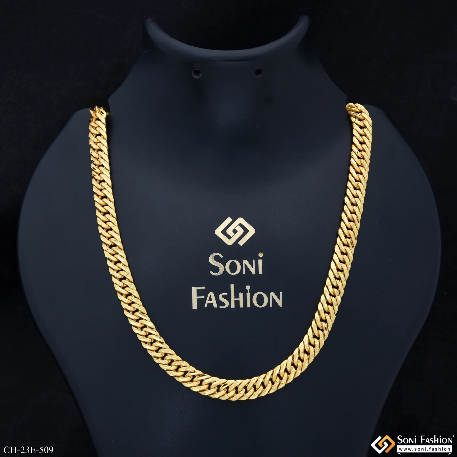 Latest Design Gold Plated Link Chain for Men - Style E509