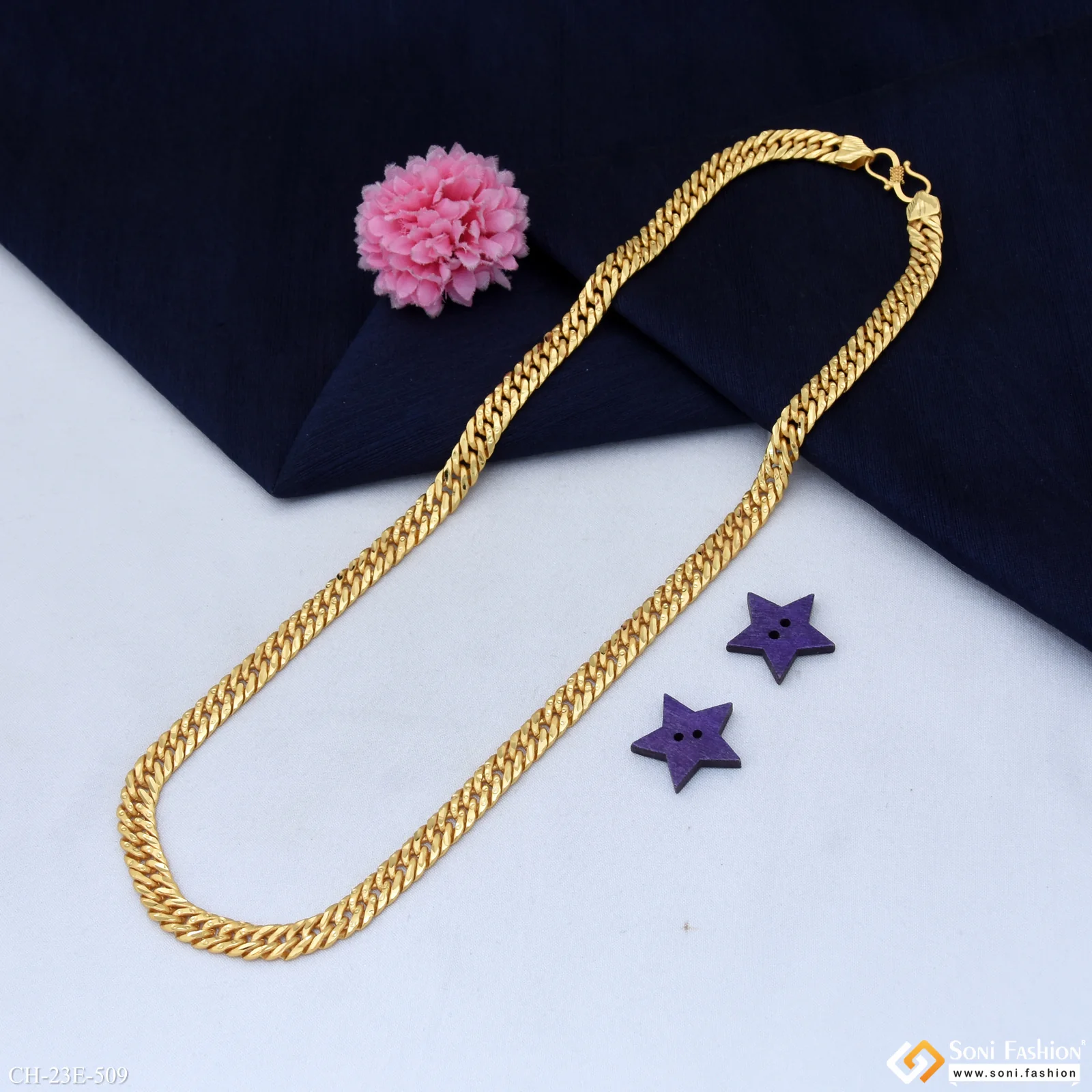 Latest Design Gold Plated Link Chain for Men - Style E509 - Image 5