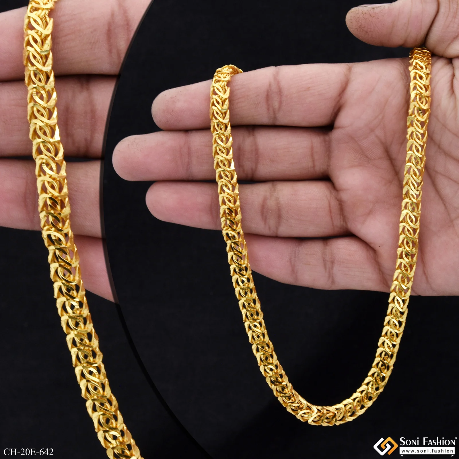 Latest Design Gold Plated Link Chain for Men - Style E642 - Image 2