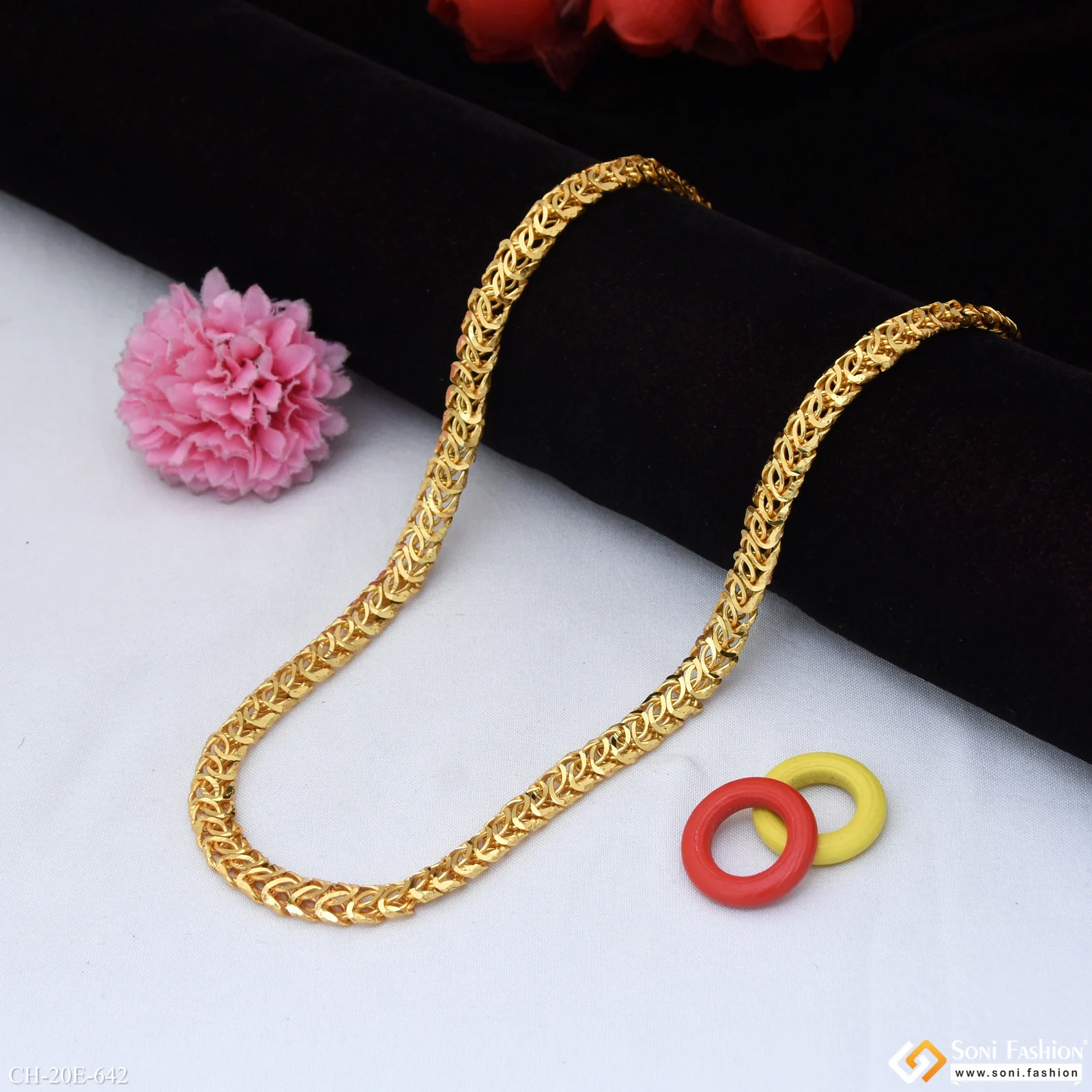Latest Design Gold Plated Link Chain for Men - Style E642 - Image 3