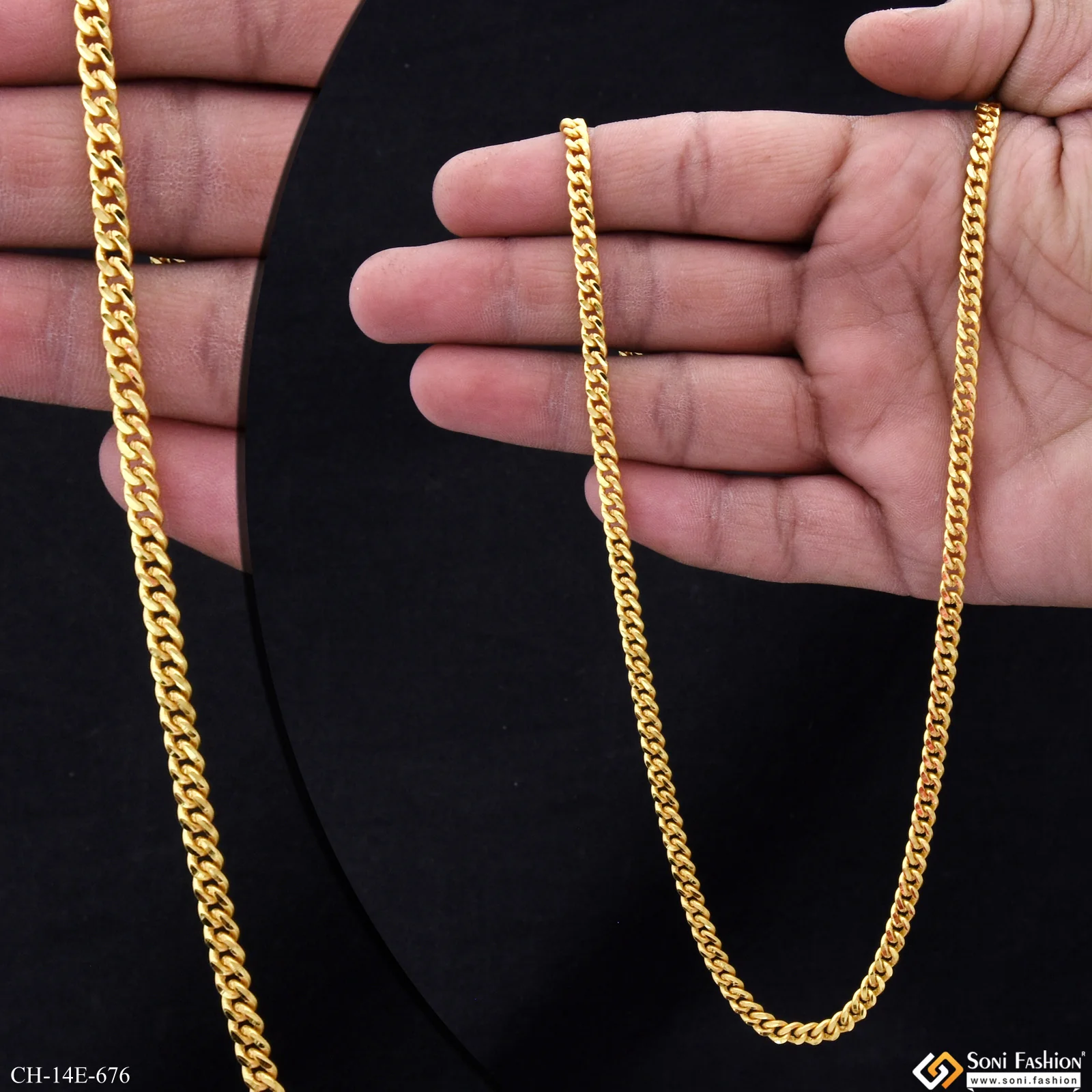 Latest Design Gold Plated Link Chain for Men - Style E676 - Image 2
