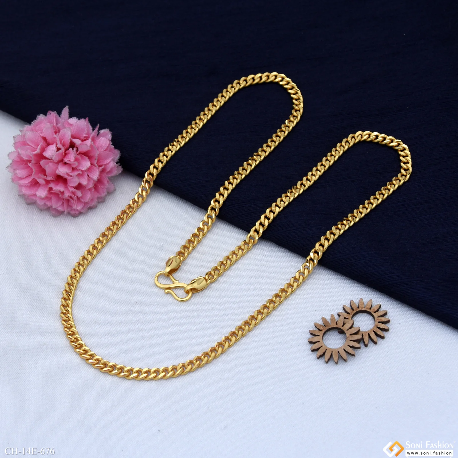 Latest Design Gold Plated Link Chain for Men - Style E676 - Image 5