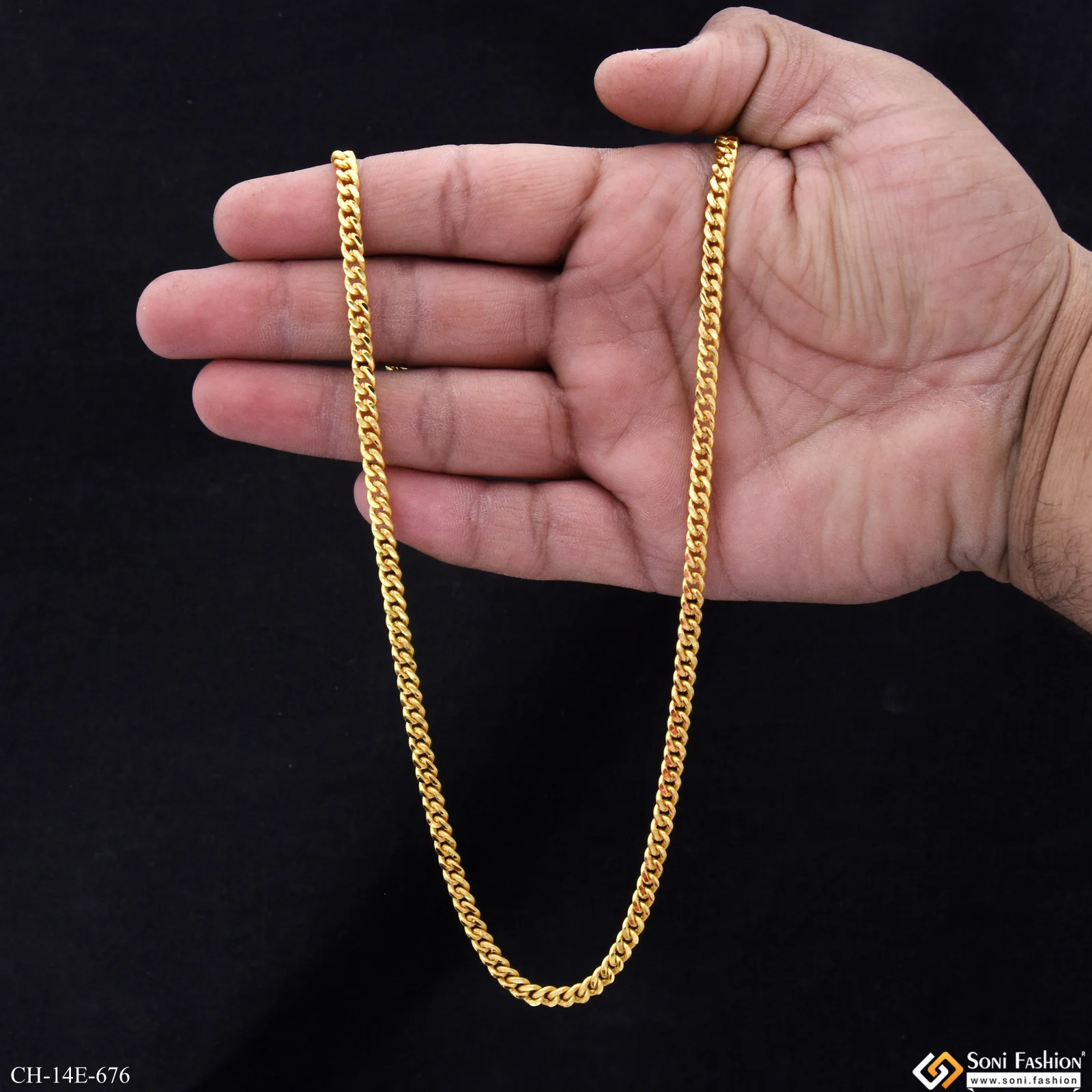 Latest Design Gold Plated Link Chain for Men - Style E676 - Image 6