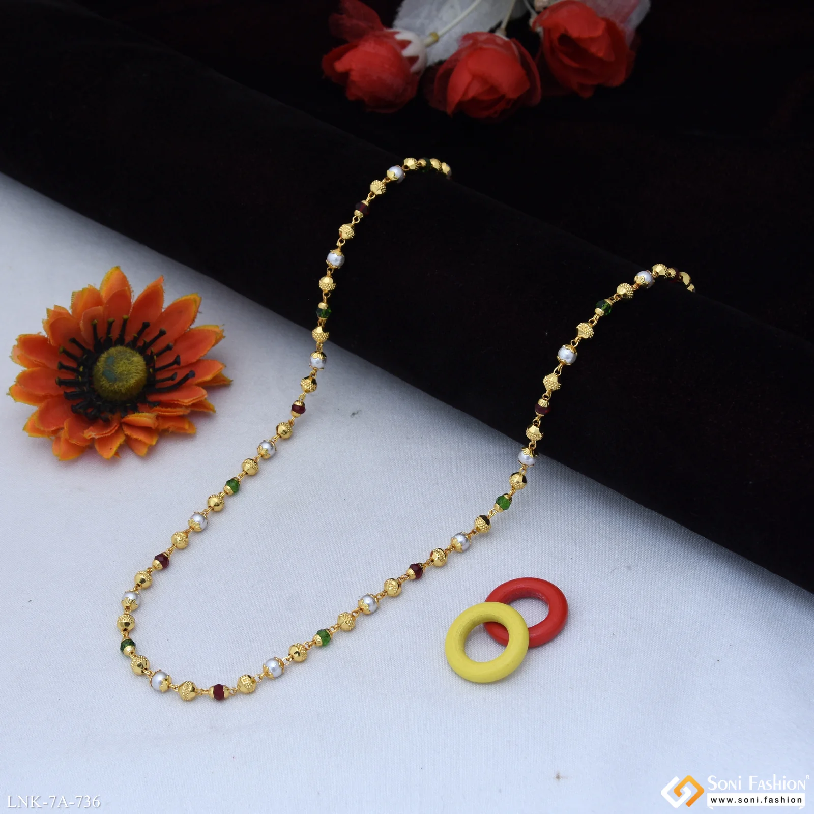 Latest Design Gold Plated Mala for Women - Style A736 - Image 3