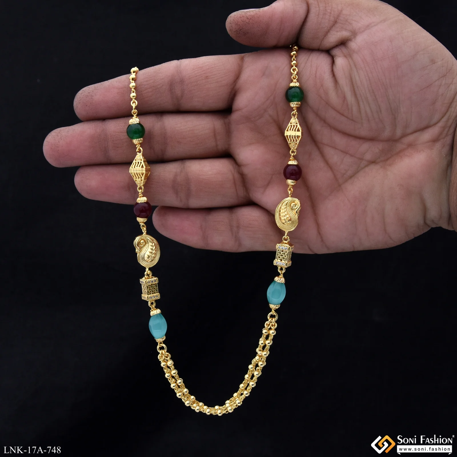 Latest Design Gold Plated Mala for Women - Style A748 - Image 2