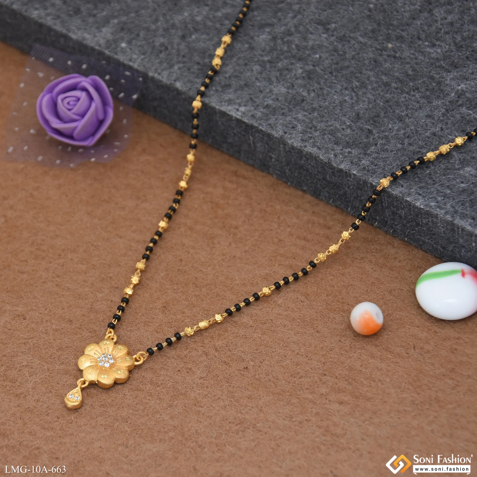 Latest Design Gold Plated Mangalsutra for Women - Style A663 - Image 3