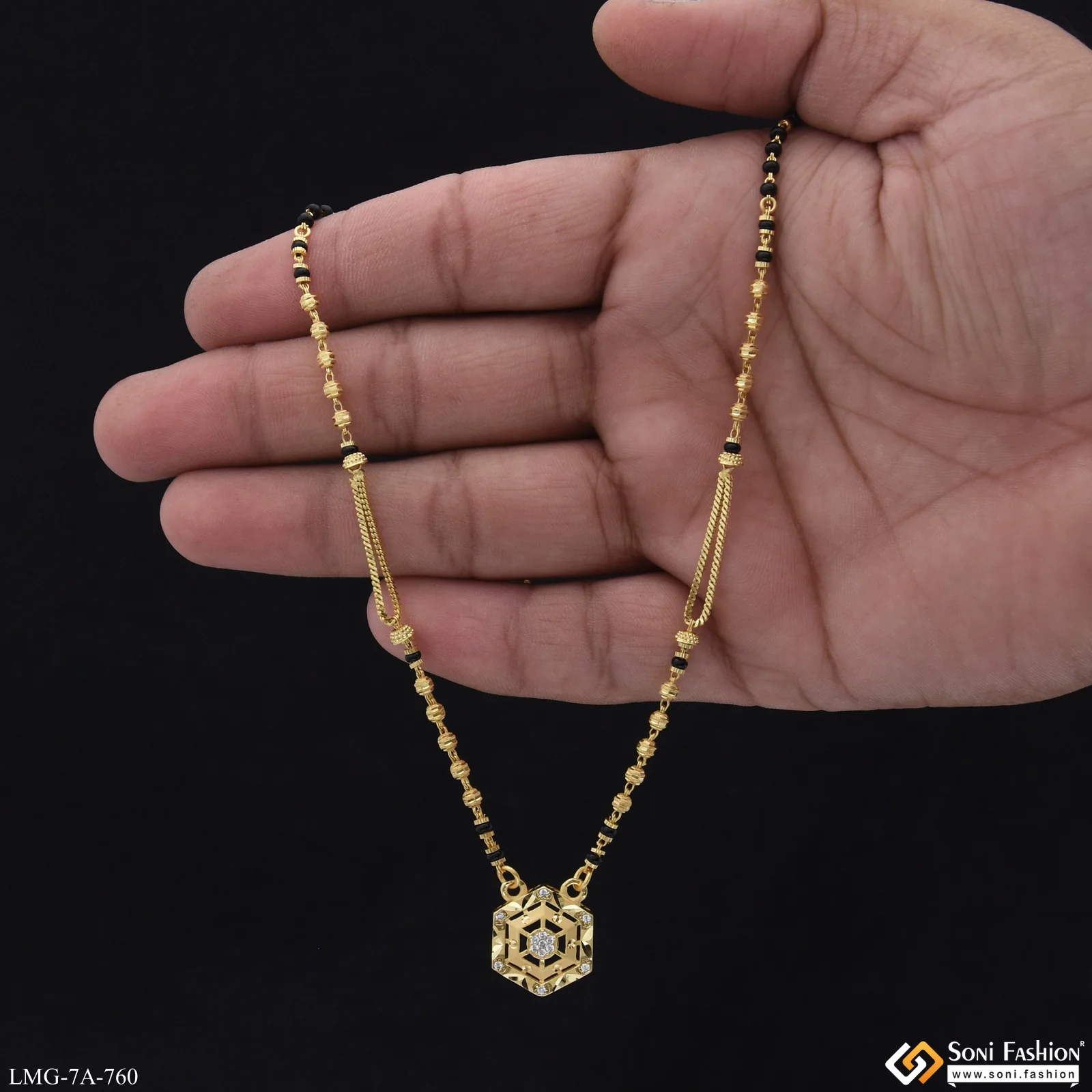 Latest Design Gold Plated Mangalsutra for Women - Style A760 - Image 2