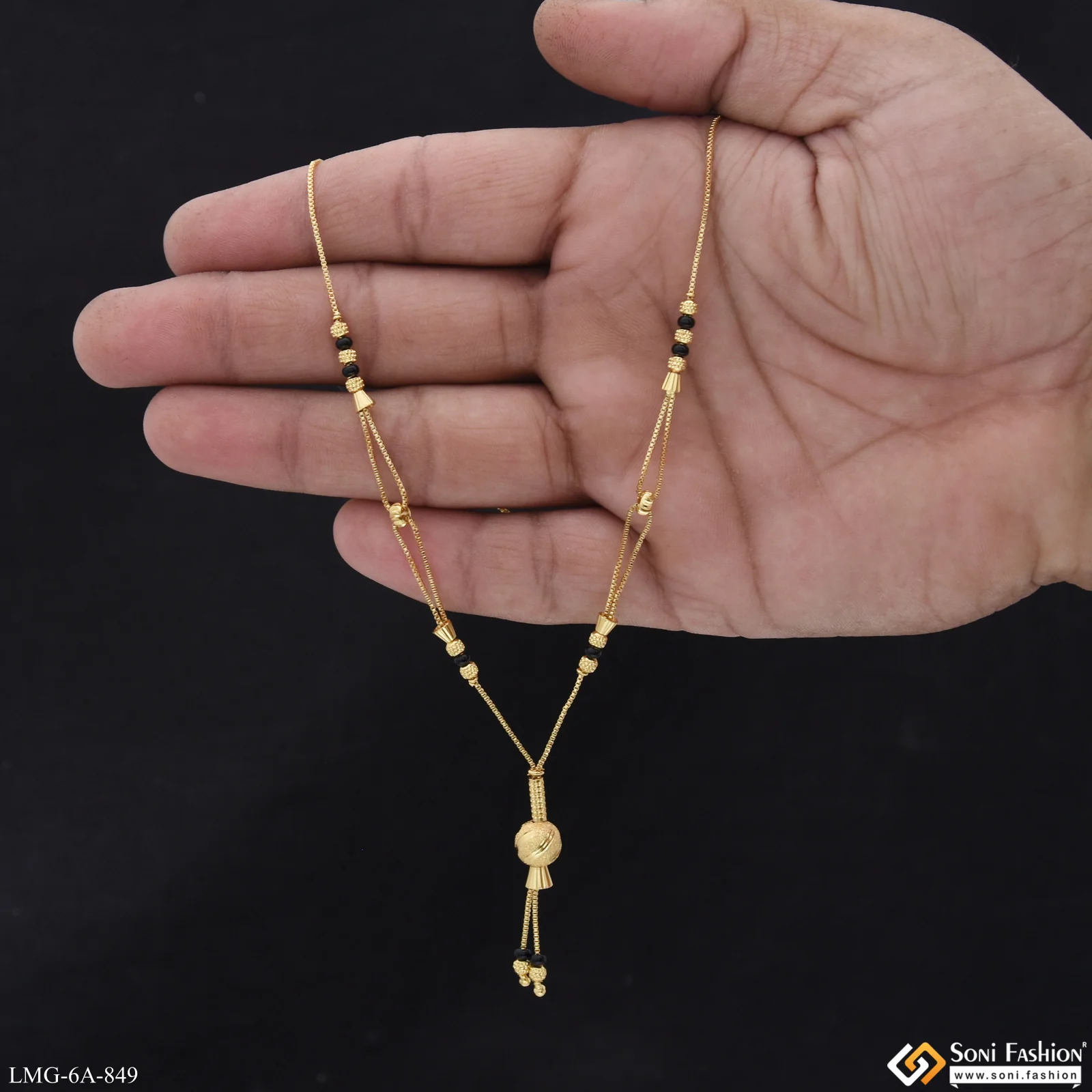 Latest Design Gold Plated Mangalsutra for Women - Style A849 - Image 2