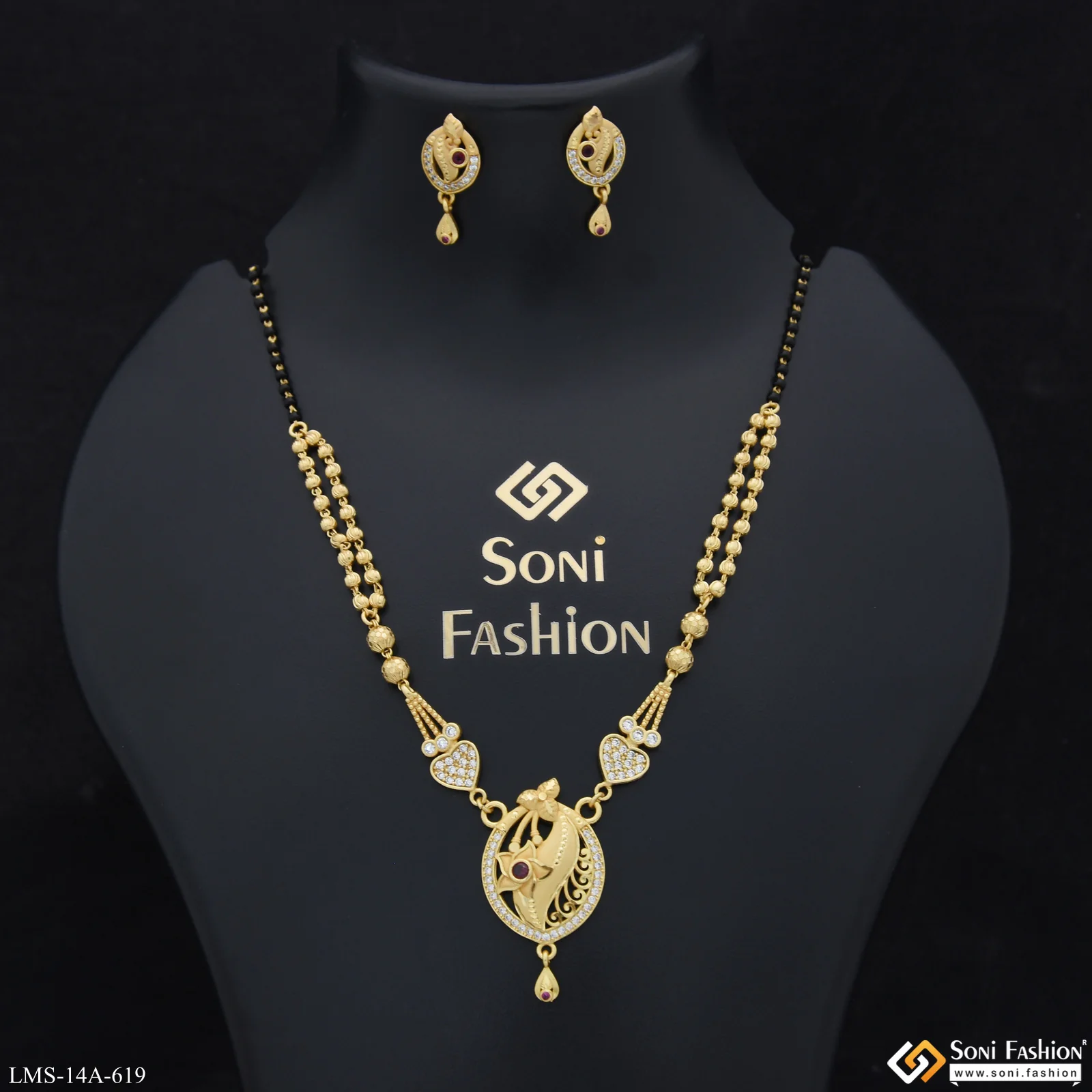 Latest Design Gold Plated Mangalsutra Set for Women - Style A619