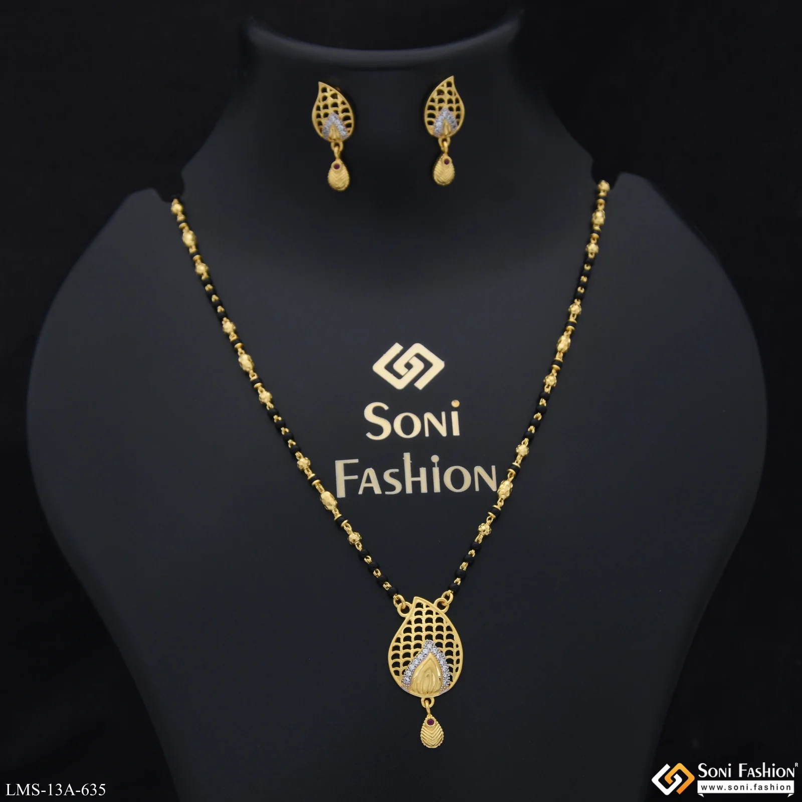 Latest Design Gold Plated Mangalsutra Set for Women - Style A635