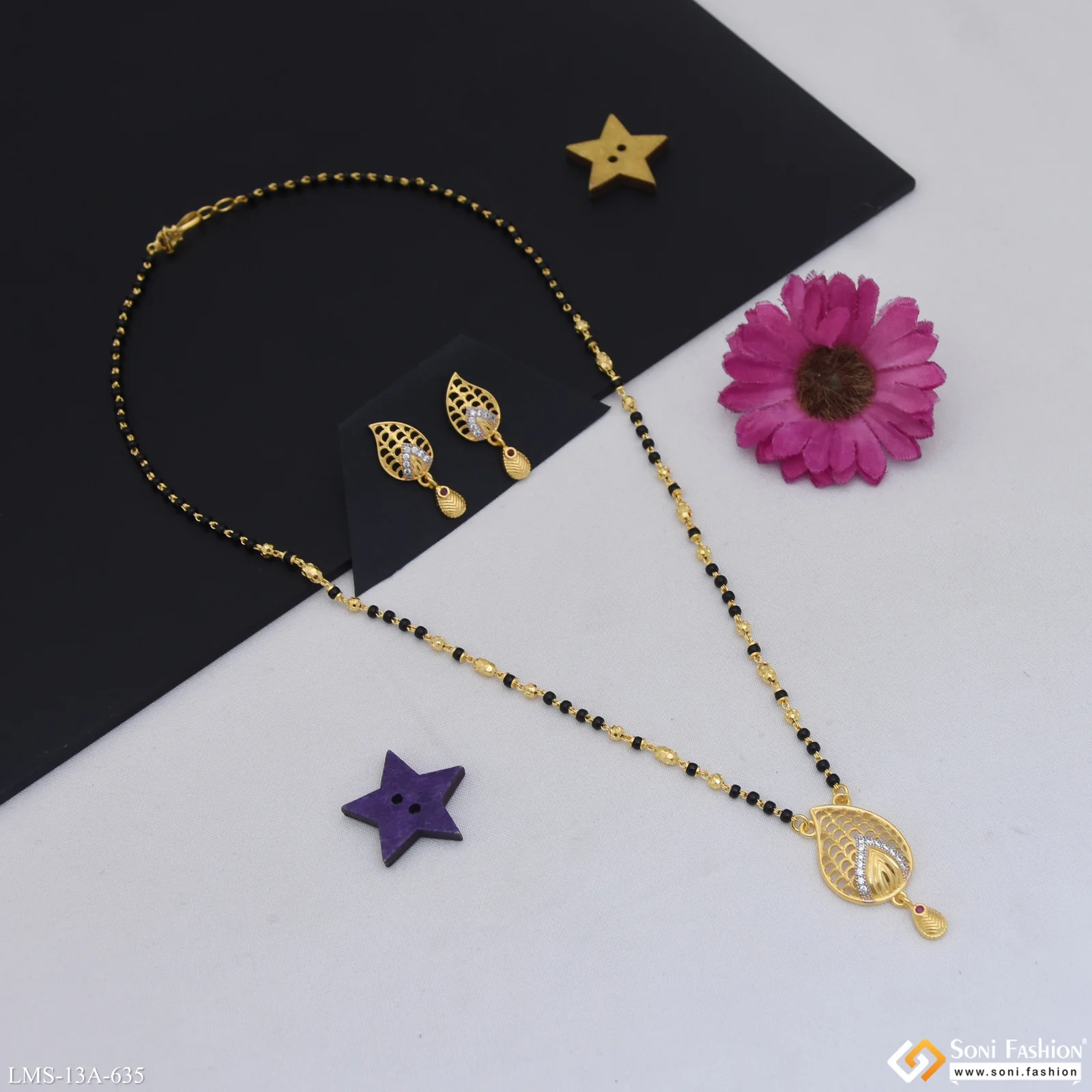 Latest Design Gold Plated Mangalsutra Set for Women - Style A635 - Image 4