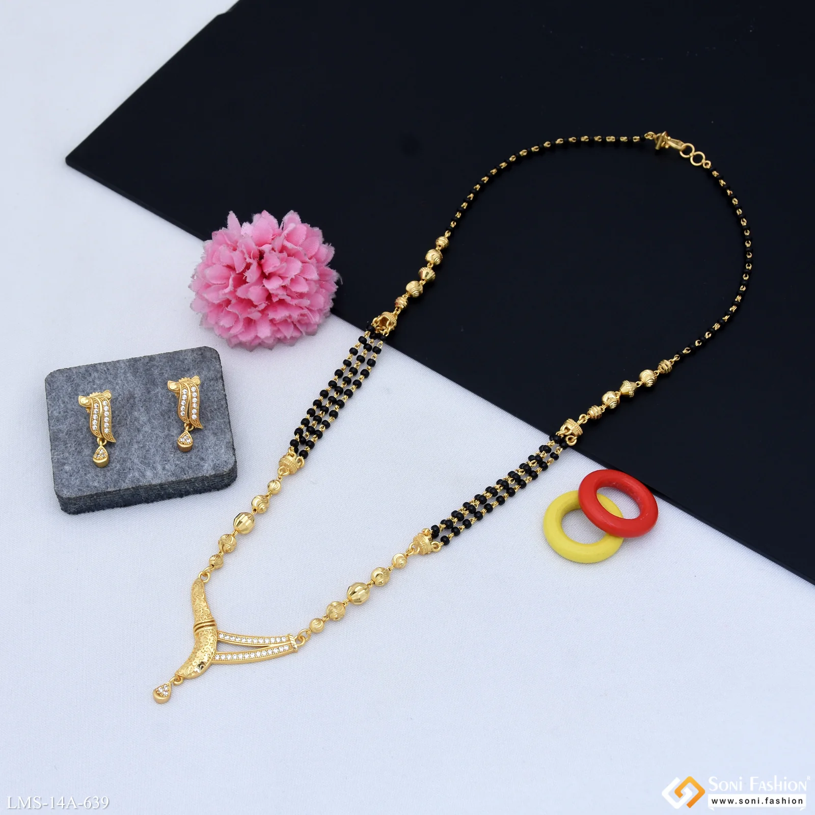Latest Design Gold Plated Mangalsutra Set for Women - Style A639 - Image 5