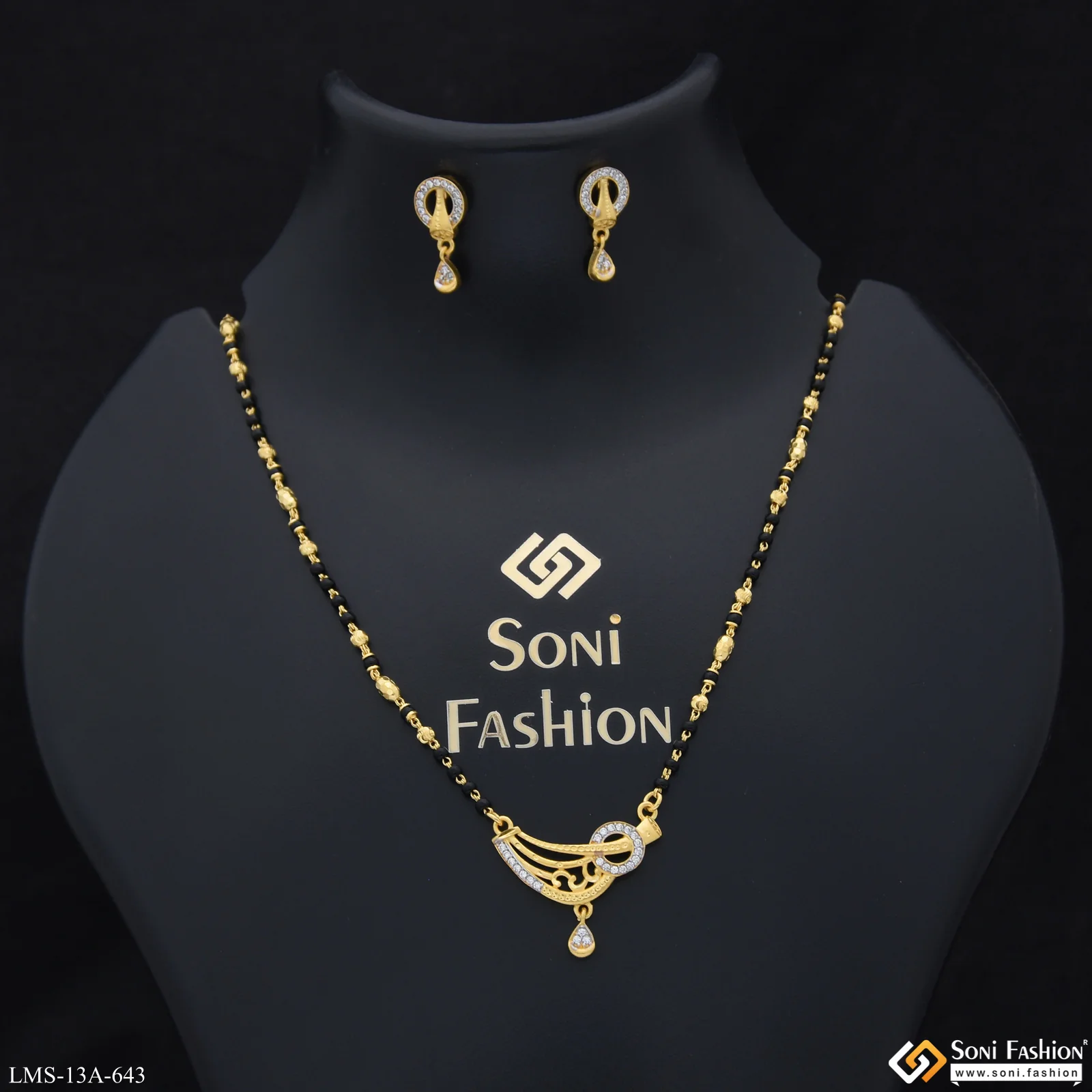Latest Design Gold Plated Mangalsutra Set for Women - Style A643