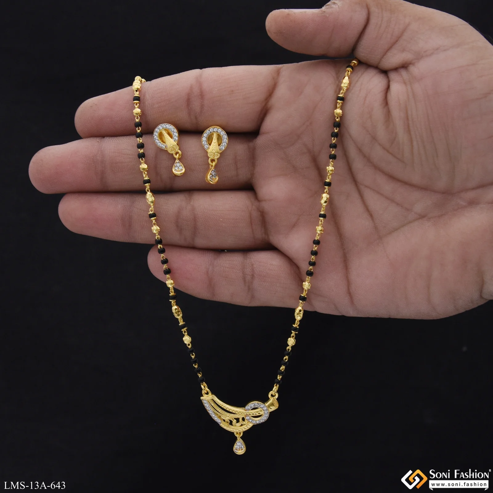 Latest Design Gold Plated Mangalsutra Set for Women - Style A643 - Image 2