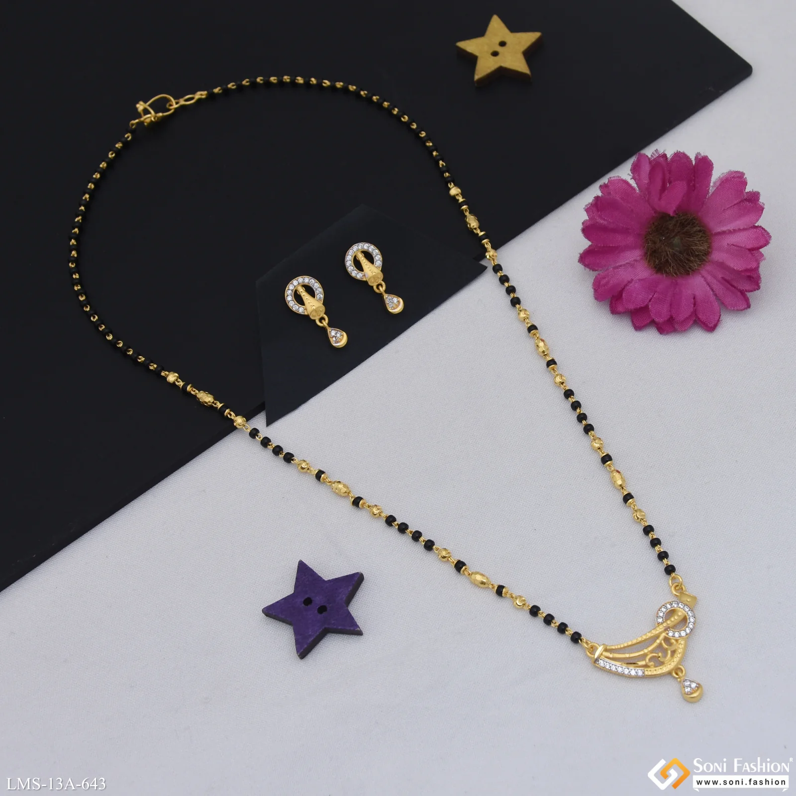 Latest Design Gold Plated Mangalsutra Set for Women - Style A643 - Image 4
