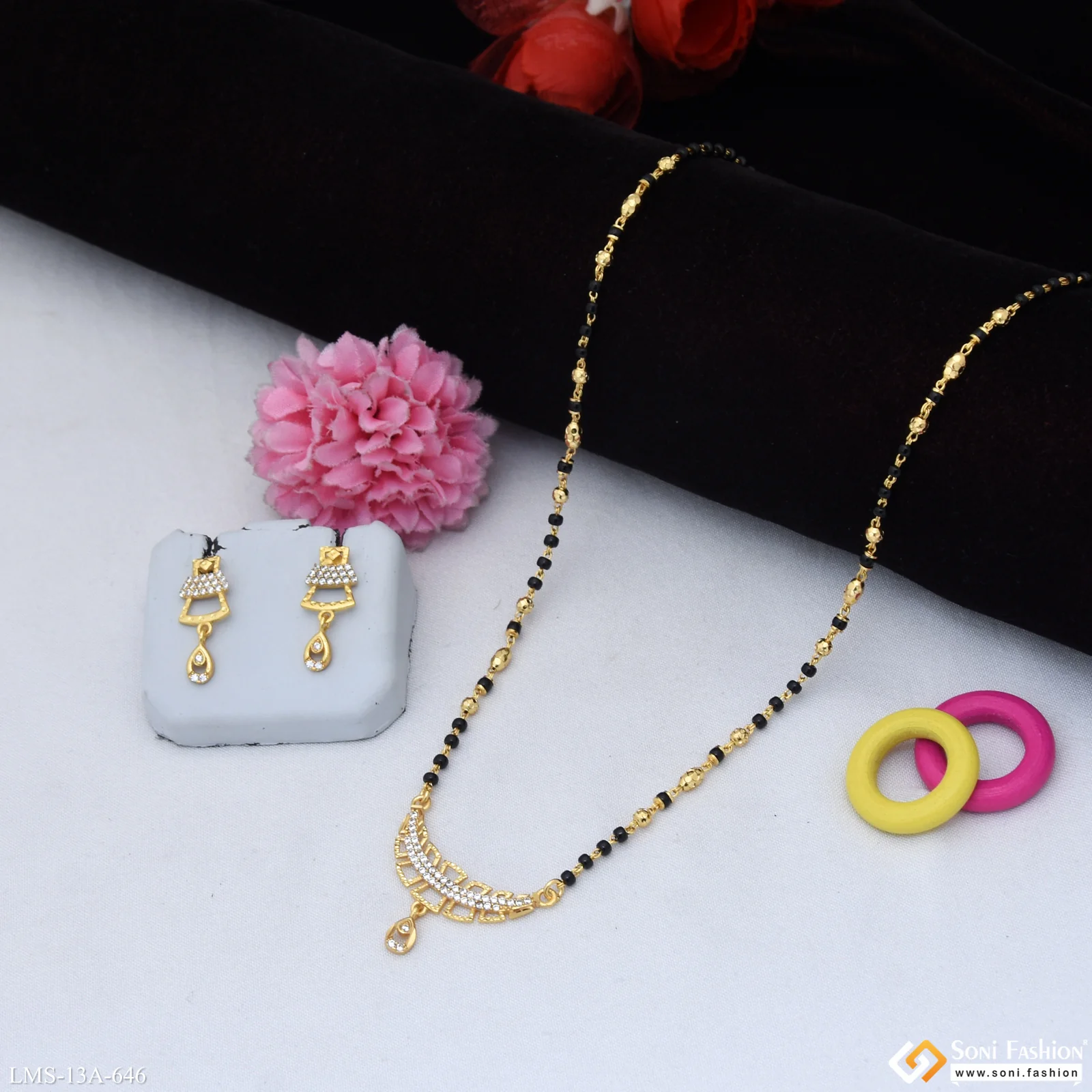 Latest Design Gold Plated Mangalsutra Set for Women - Style A646 - Image 4