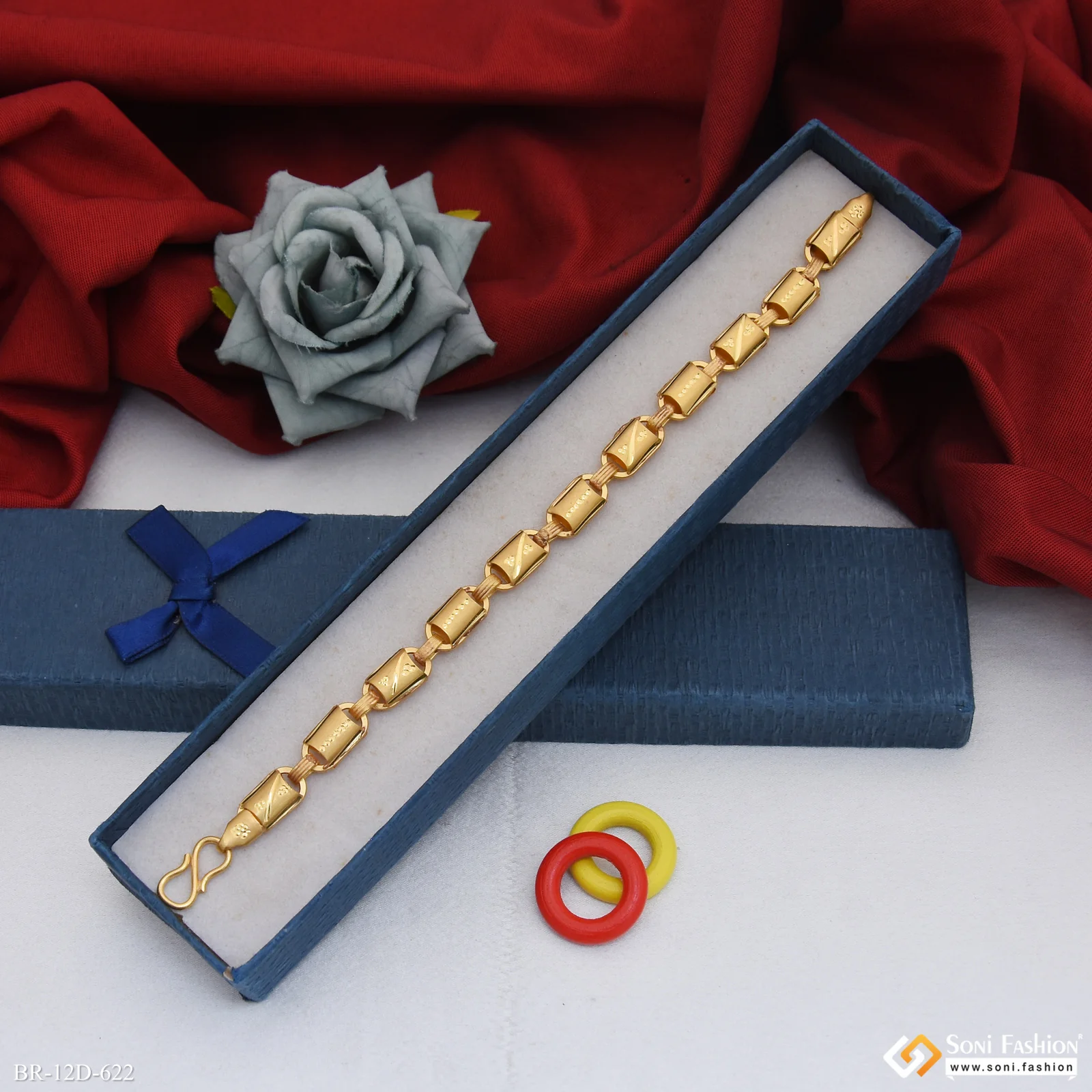 Latest Design Gold Plated Nawabi Bracelet for Men - Style D622 - Image 6