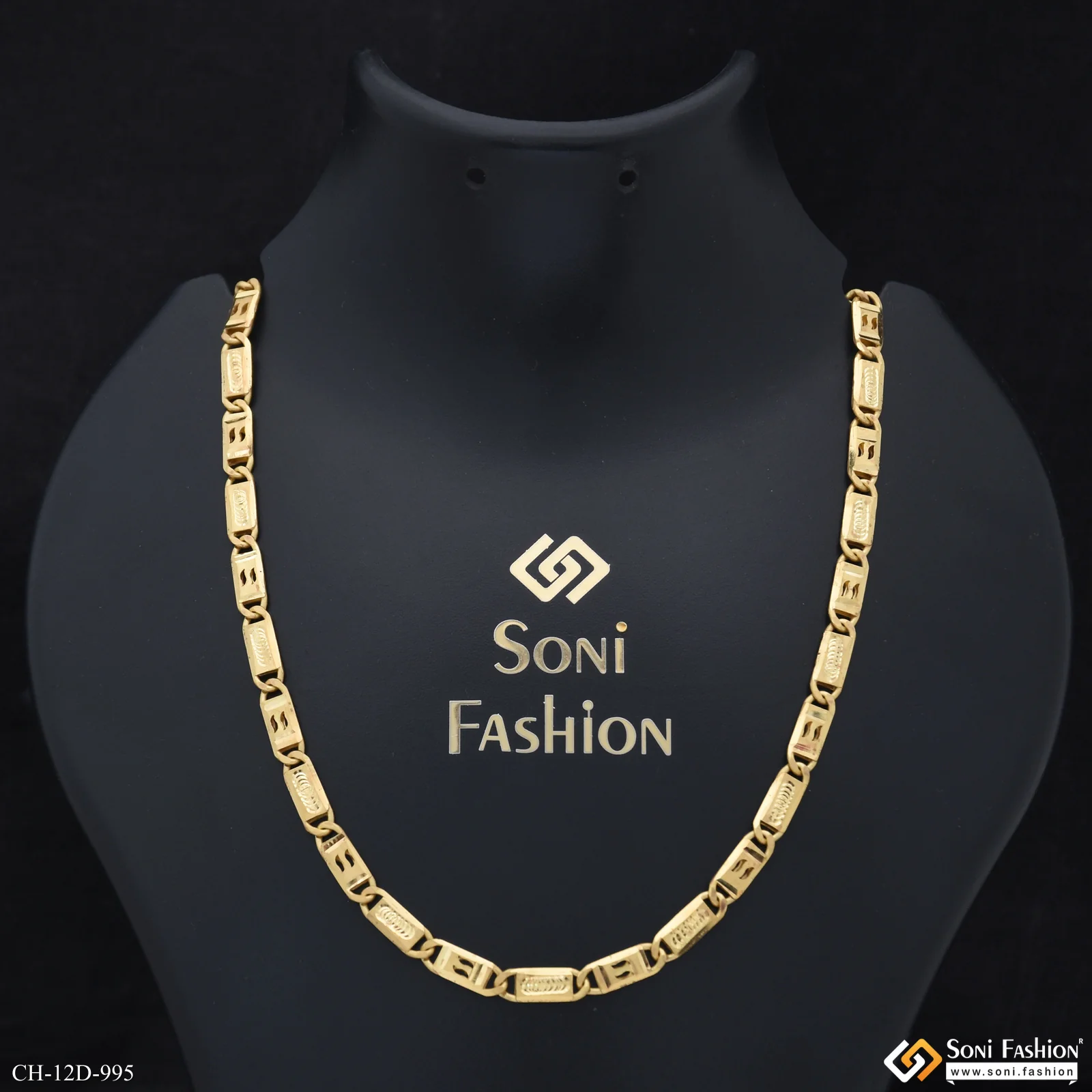 Latest Design Gold Plated Nawabi Chain for Men - Style D995 - Image 3