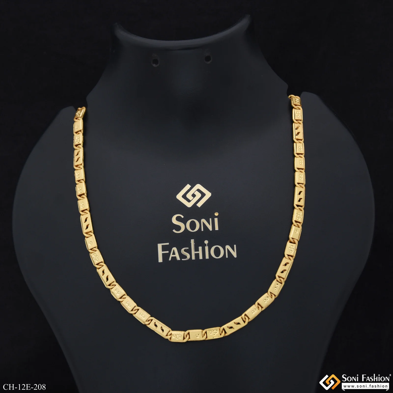 Latest Design Gold Plated Nawabi Chain for Men - Style E208 - Image 5
