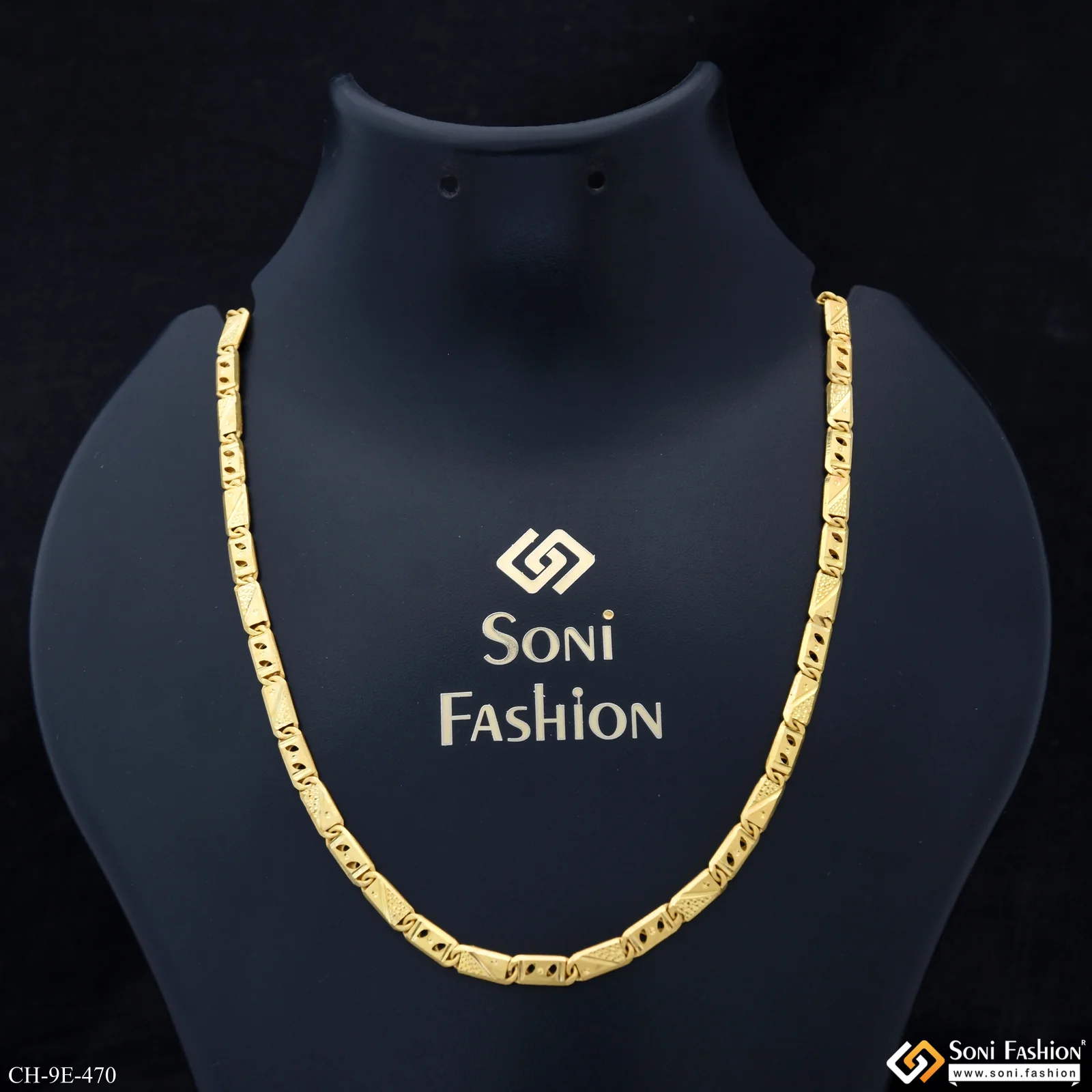 Latest Design Gold Plated Nawabi Chain for Men - Style E470