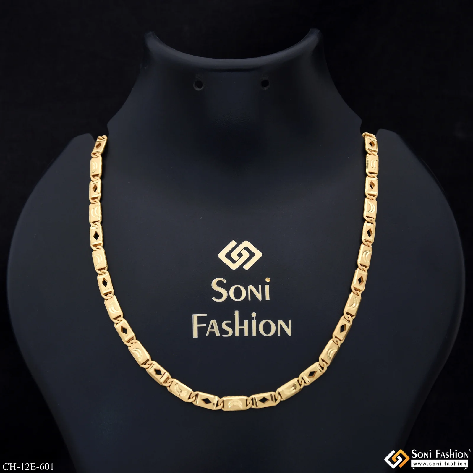 Latest Design Gold Plated Nawabi Chain for Men - Style E601