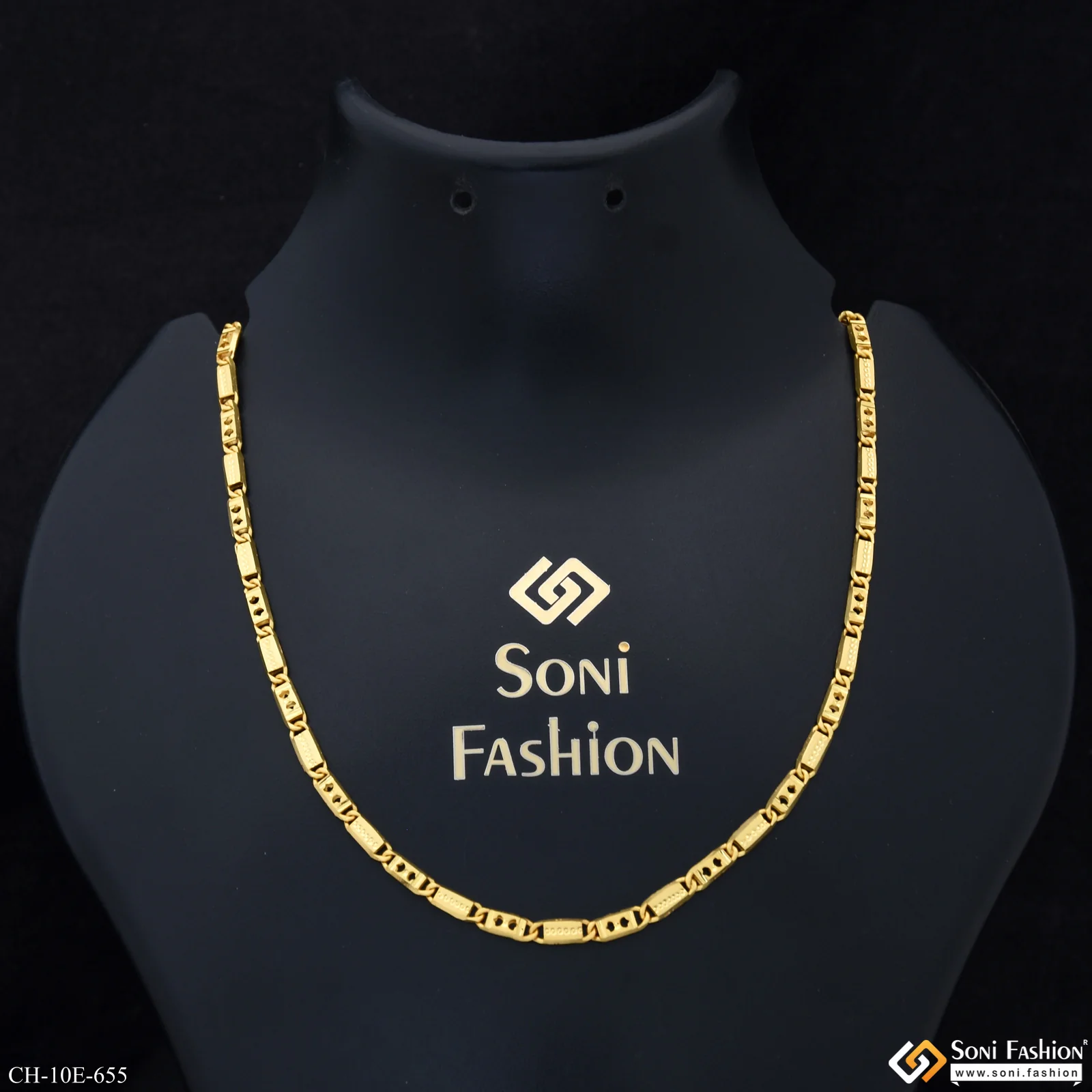 Latest Design Gold Plated Nawabi Chain for Men - Style E655