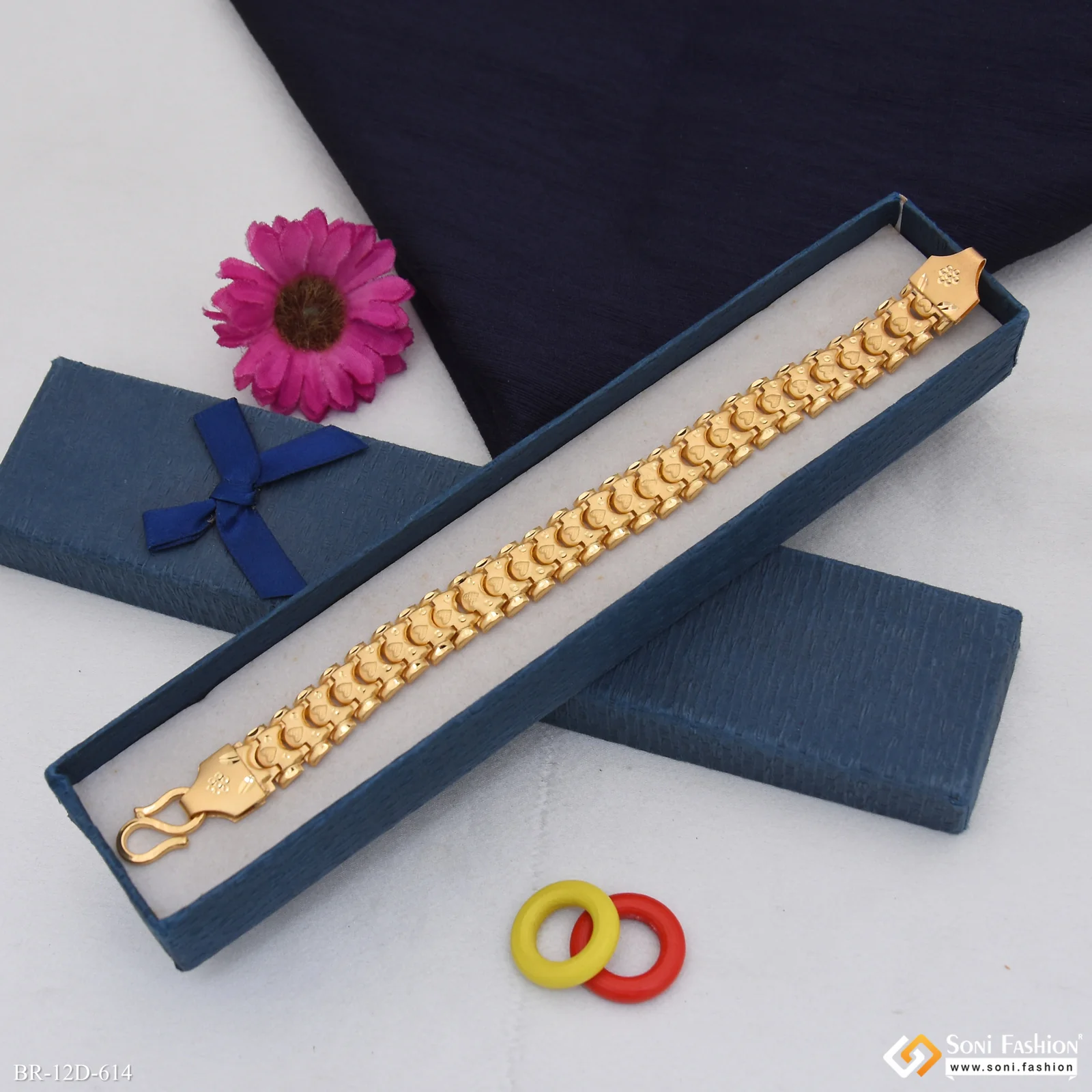 Latest Design Gold Plated Pokal Bracelet for Men - Style D614 - Image 5