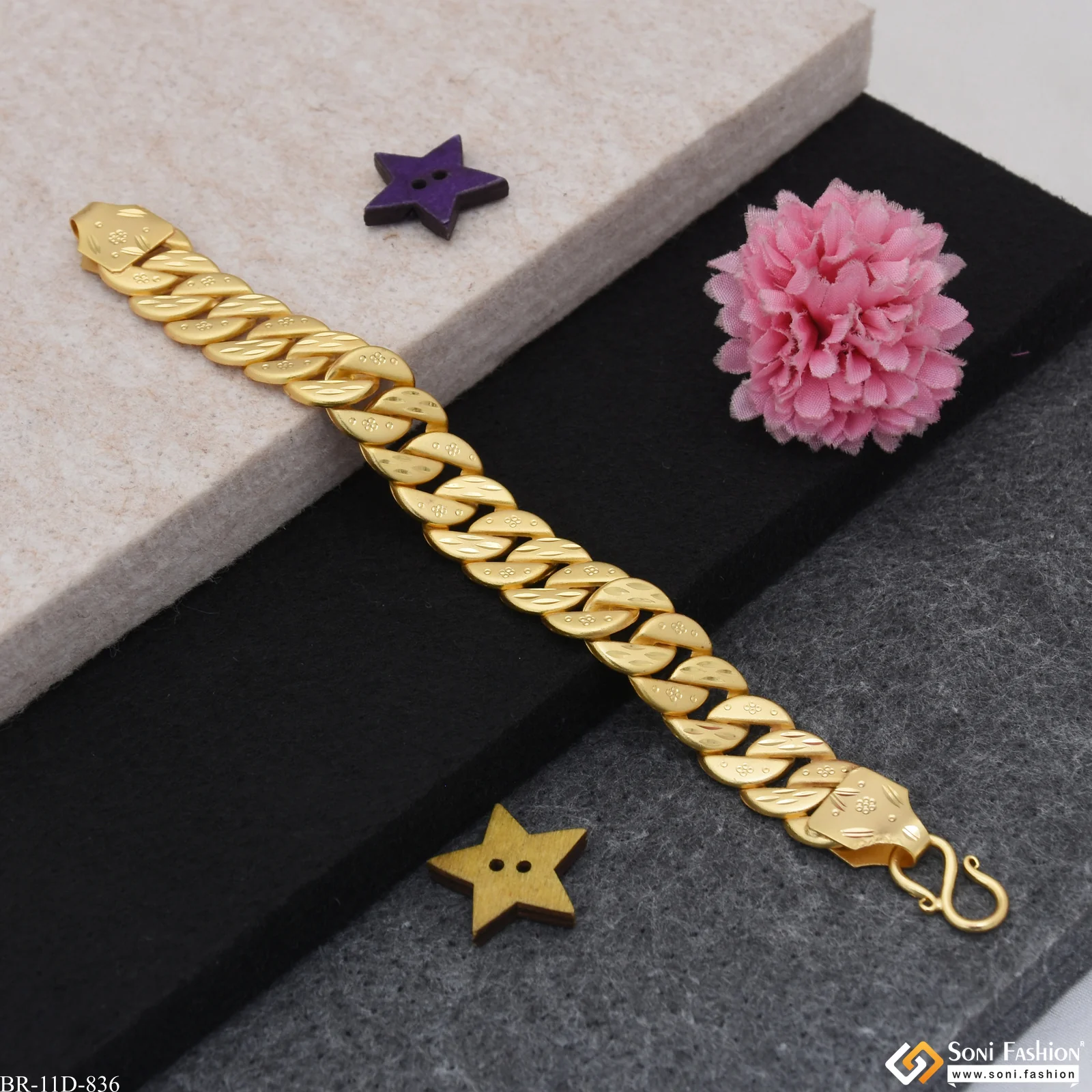 Latest Design Gold Plated Pokal Bracelet for Men - Style D836 - Image 6