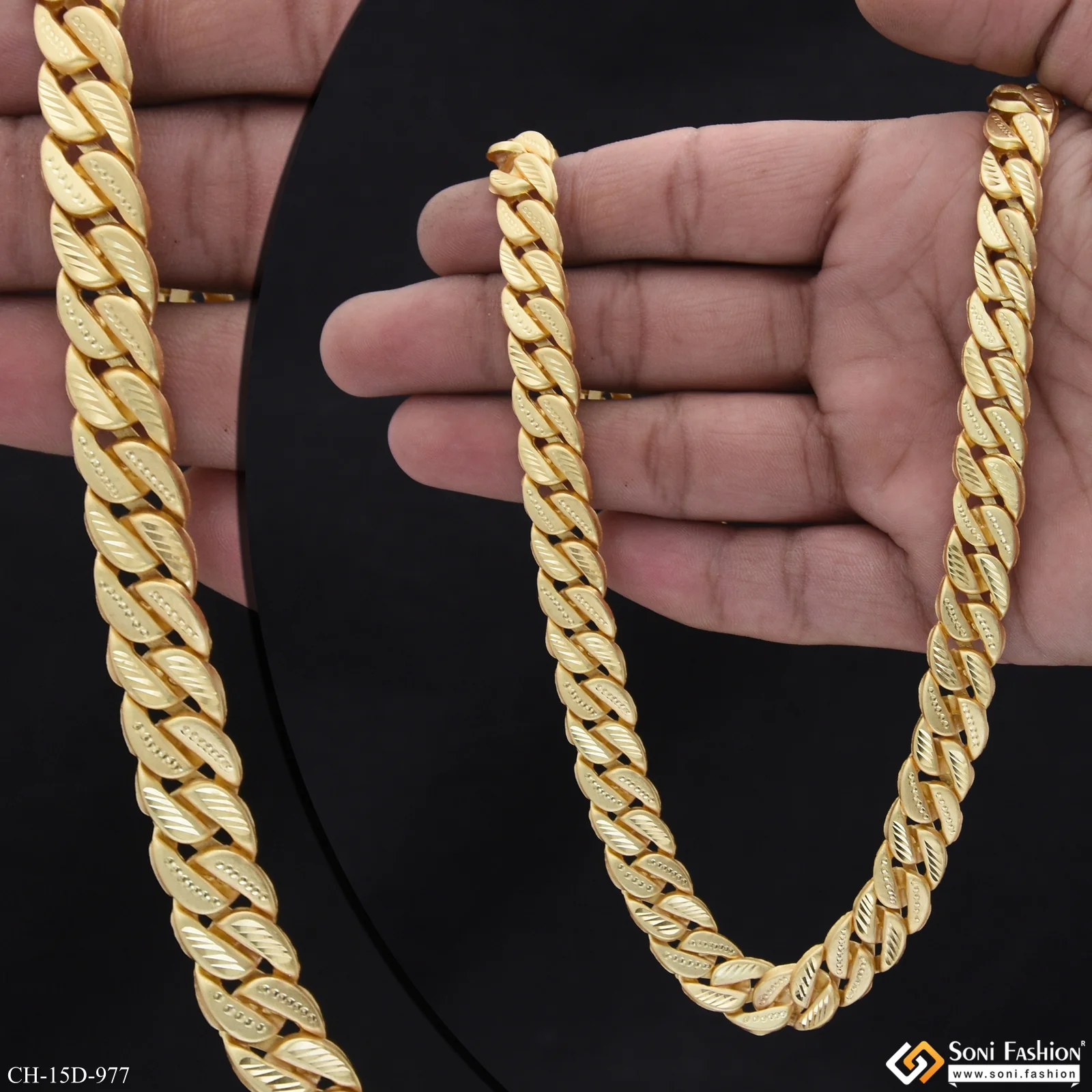 Latest Design Gold Plated Pokal Chain for Men - Style D977