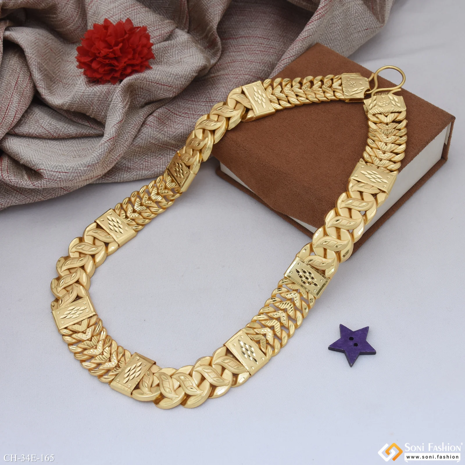 Latest Design Gold Plated Pokal Chain for Men - Style E165 - Image 6