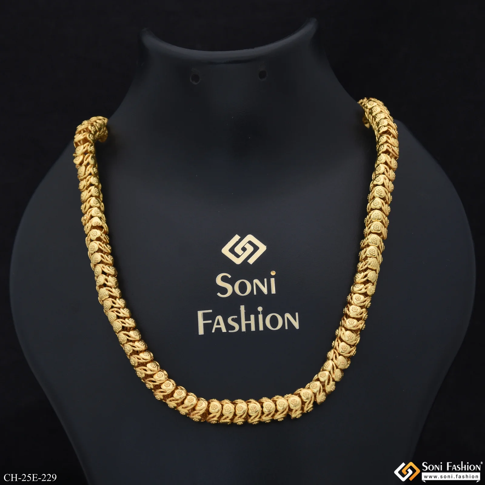 Latest Design Gold Plated Rajwadi Chain for Men - Style E229
