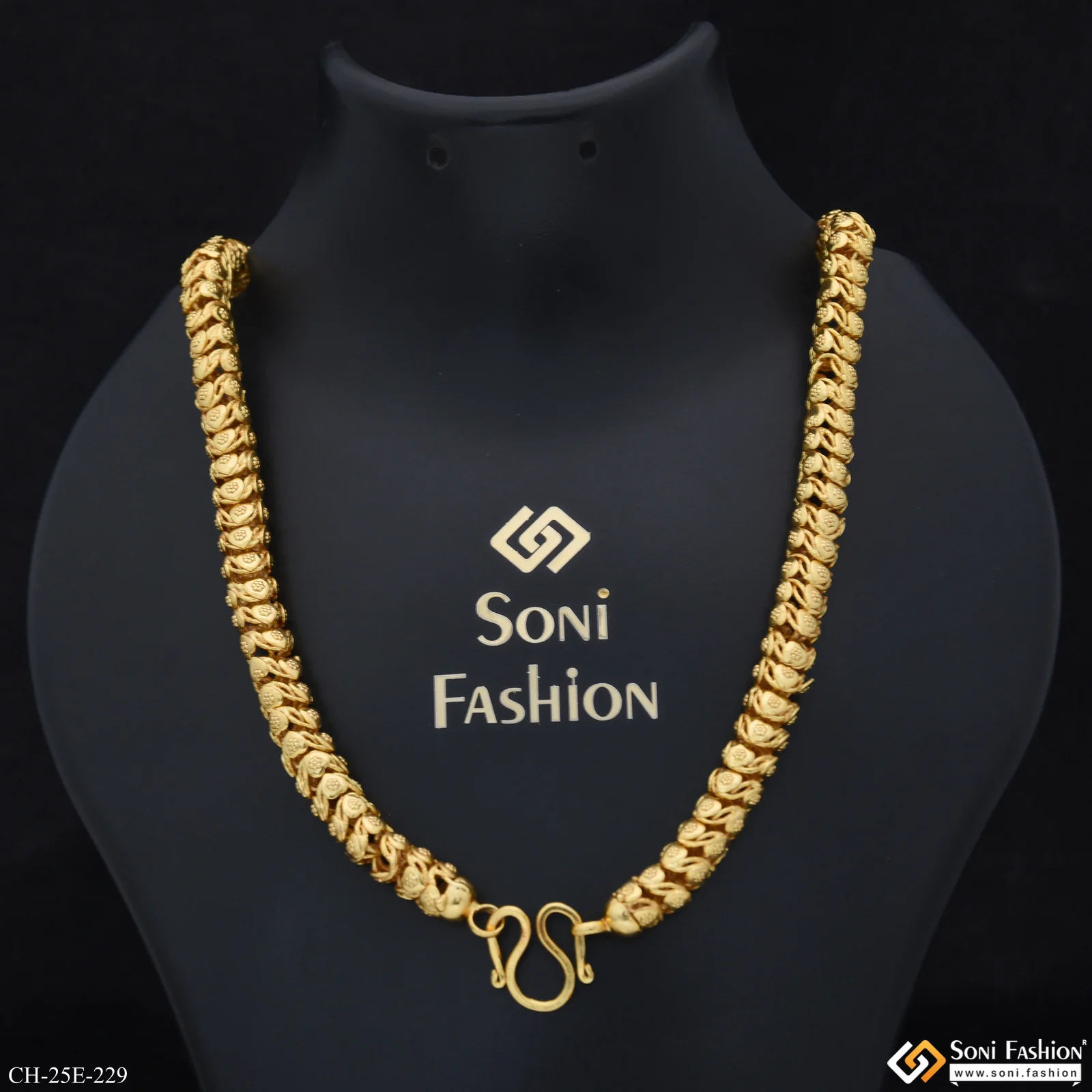 Latest Design Gold Plated Rajwadi Chain for Men - Style E229 - Image 5