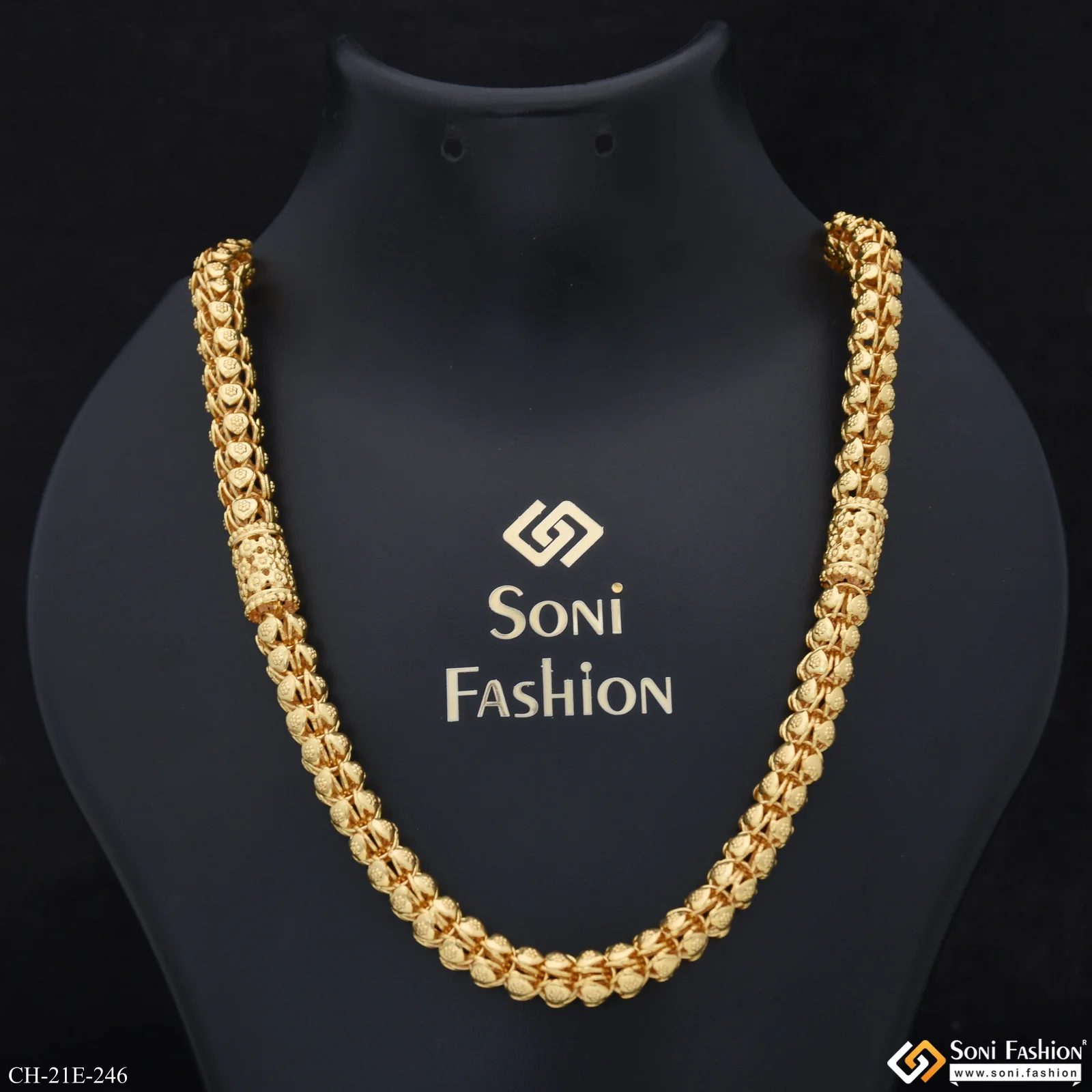 Latest Design Gold Plated Rajwadi Chain for Men - Style E246 - Image 2